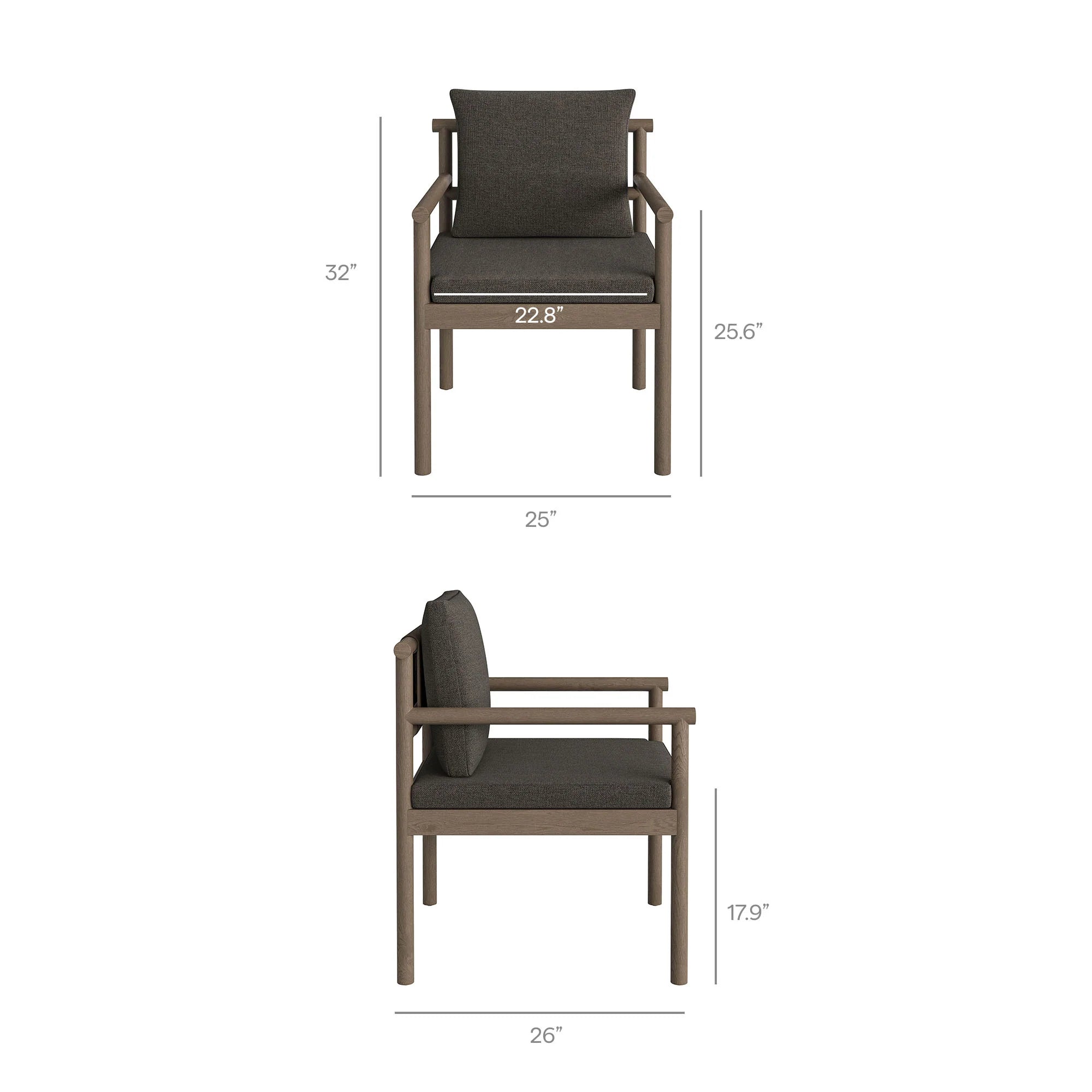 Eleni 7 Piece Outdoor Patio Teak Wood Dining Set