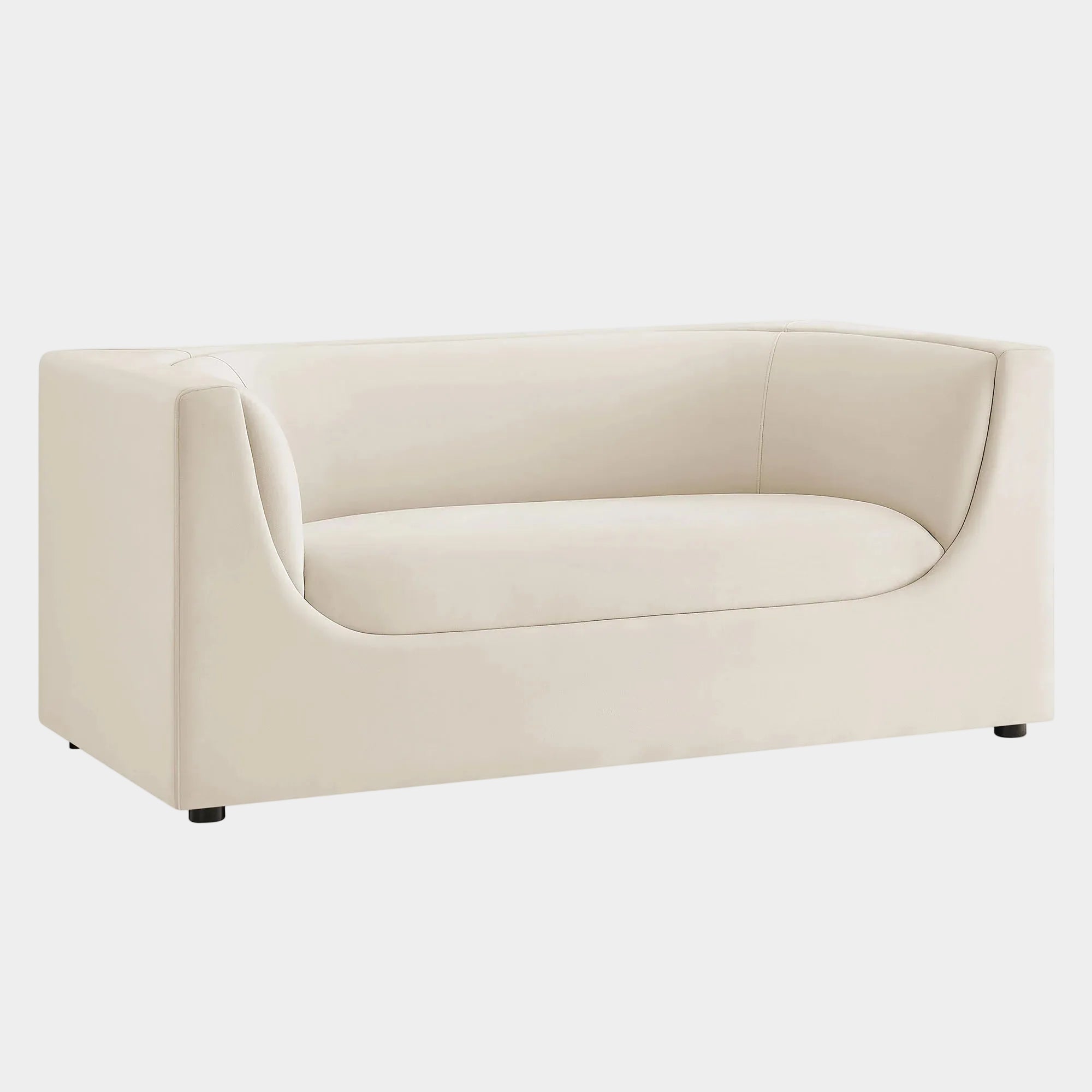 Hilda 67" Curved Back Performance Velvet Loveseat