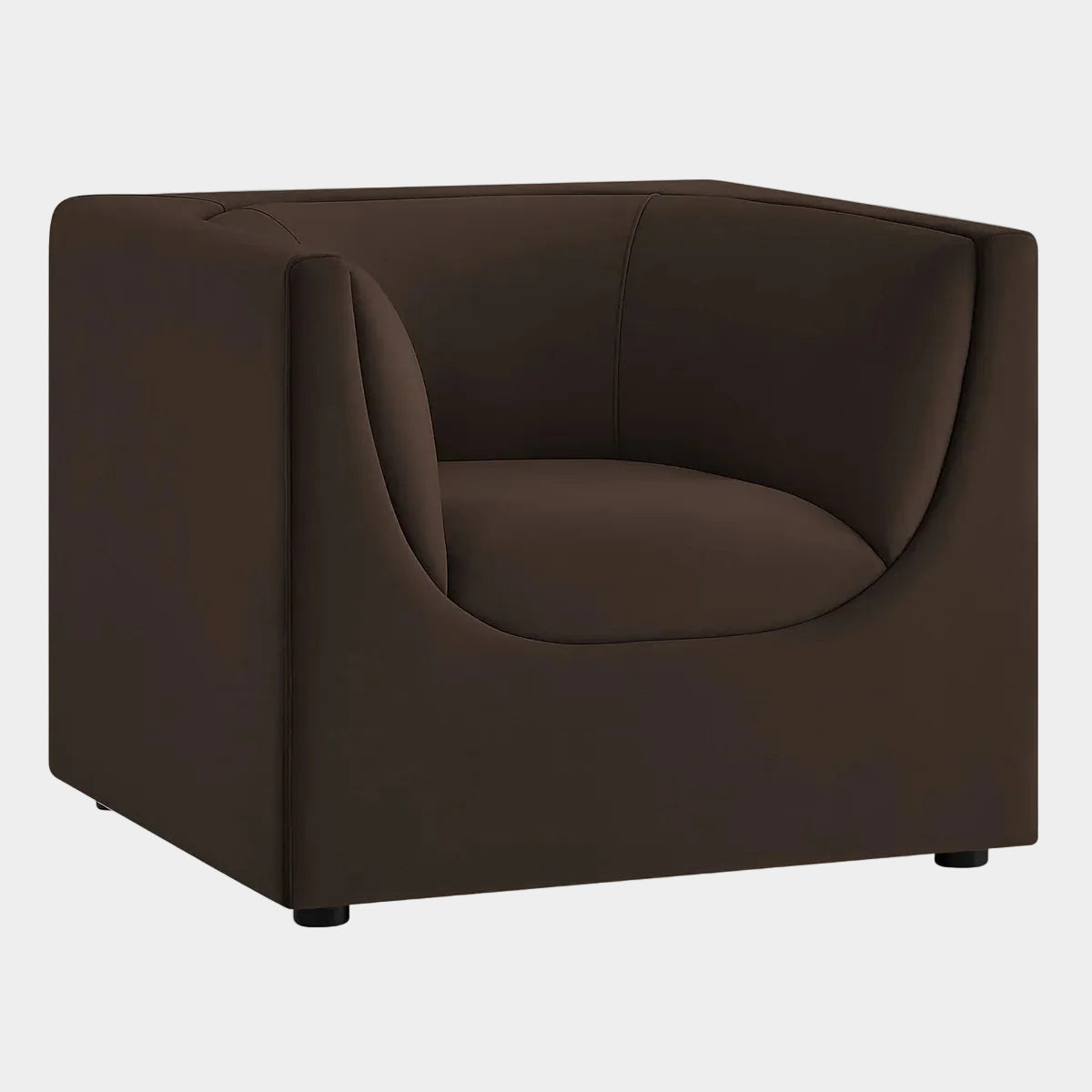 Hilda Curved Back Performance Velvet Armchair