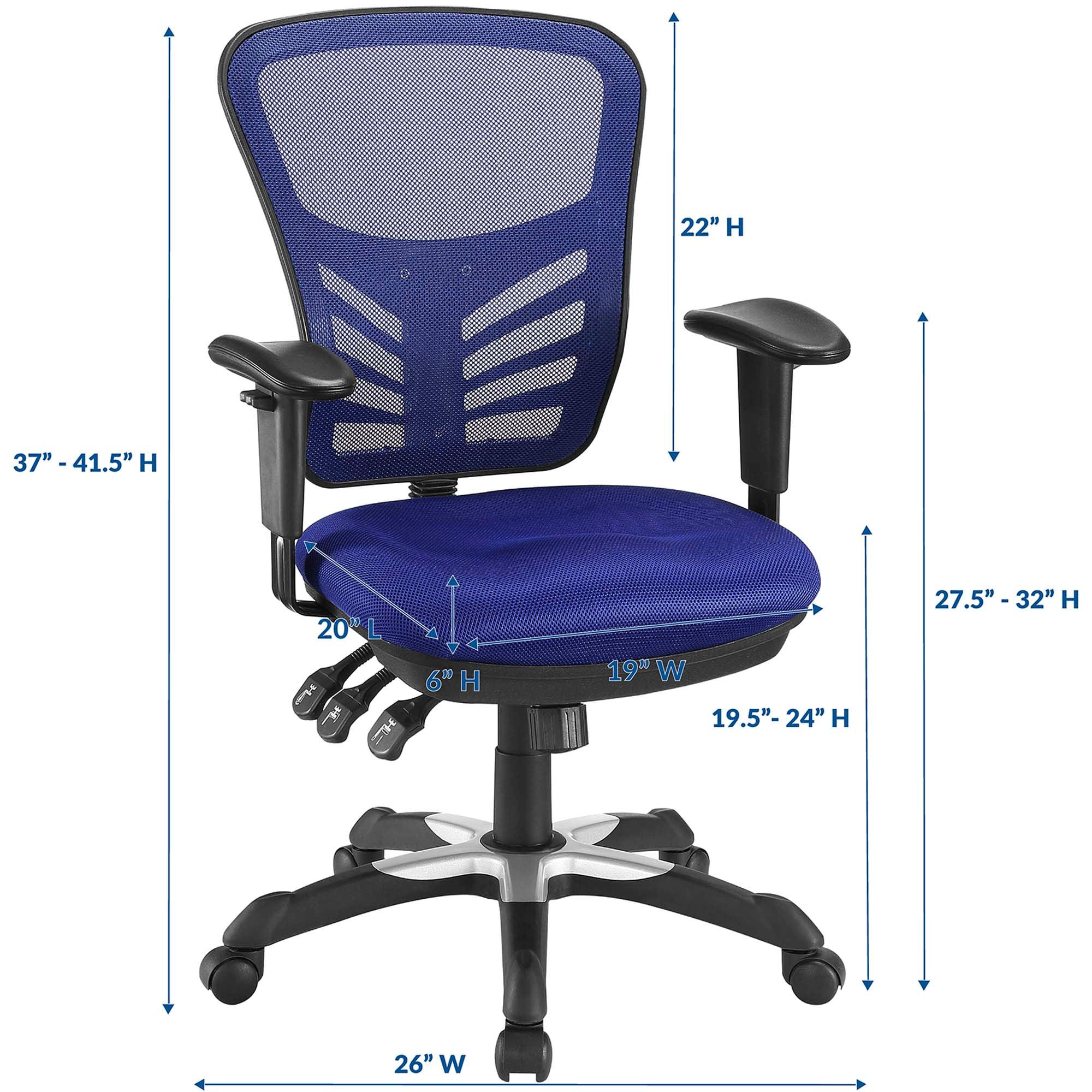 Chaise de bureau en maille articulée
