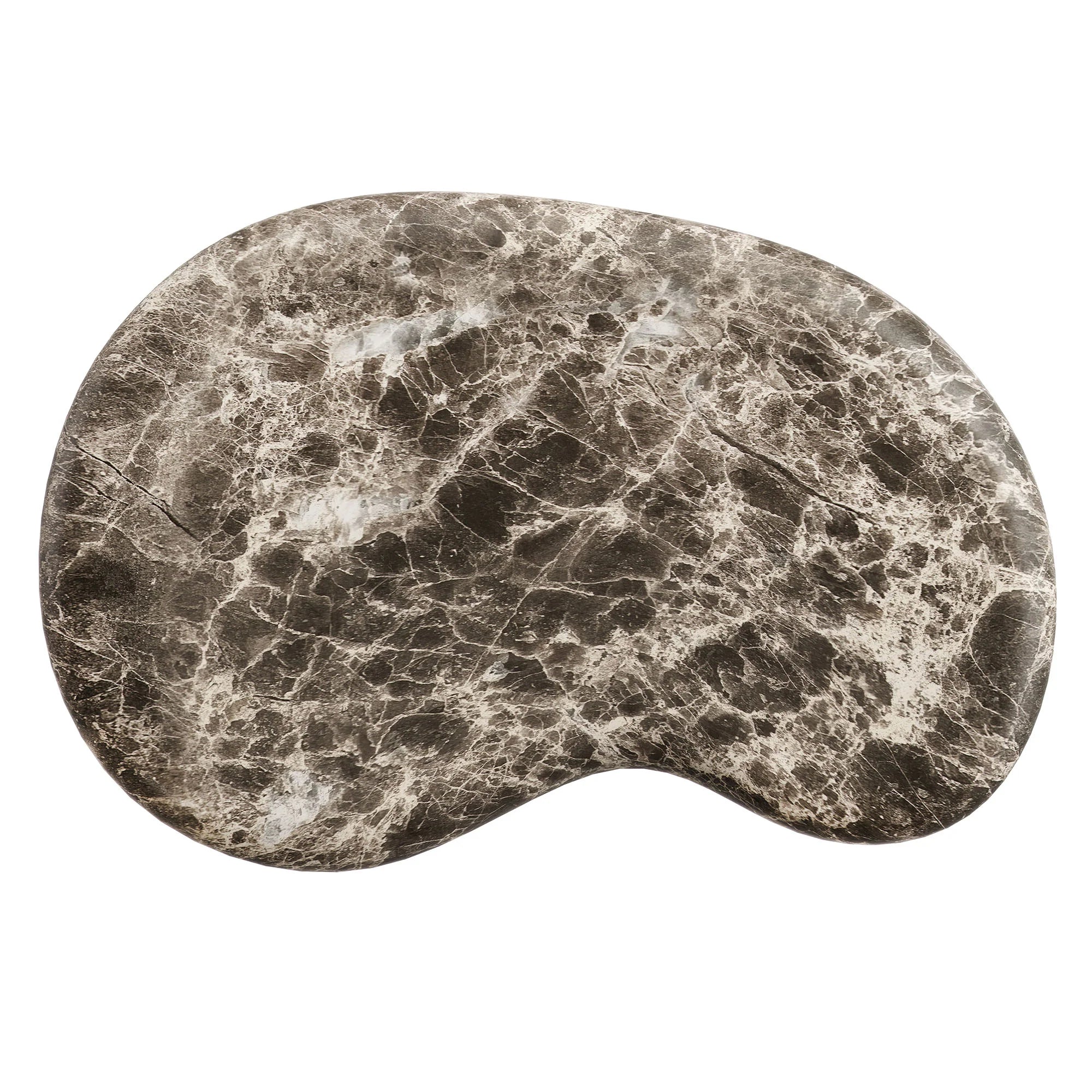 Table d'appoint en faux travertin texturé pour patio intérieur et extérieur Elowen en travertin