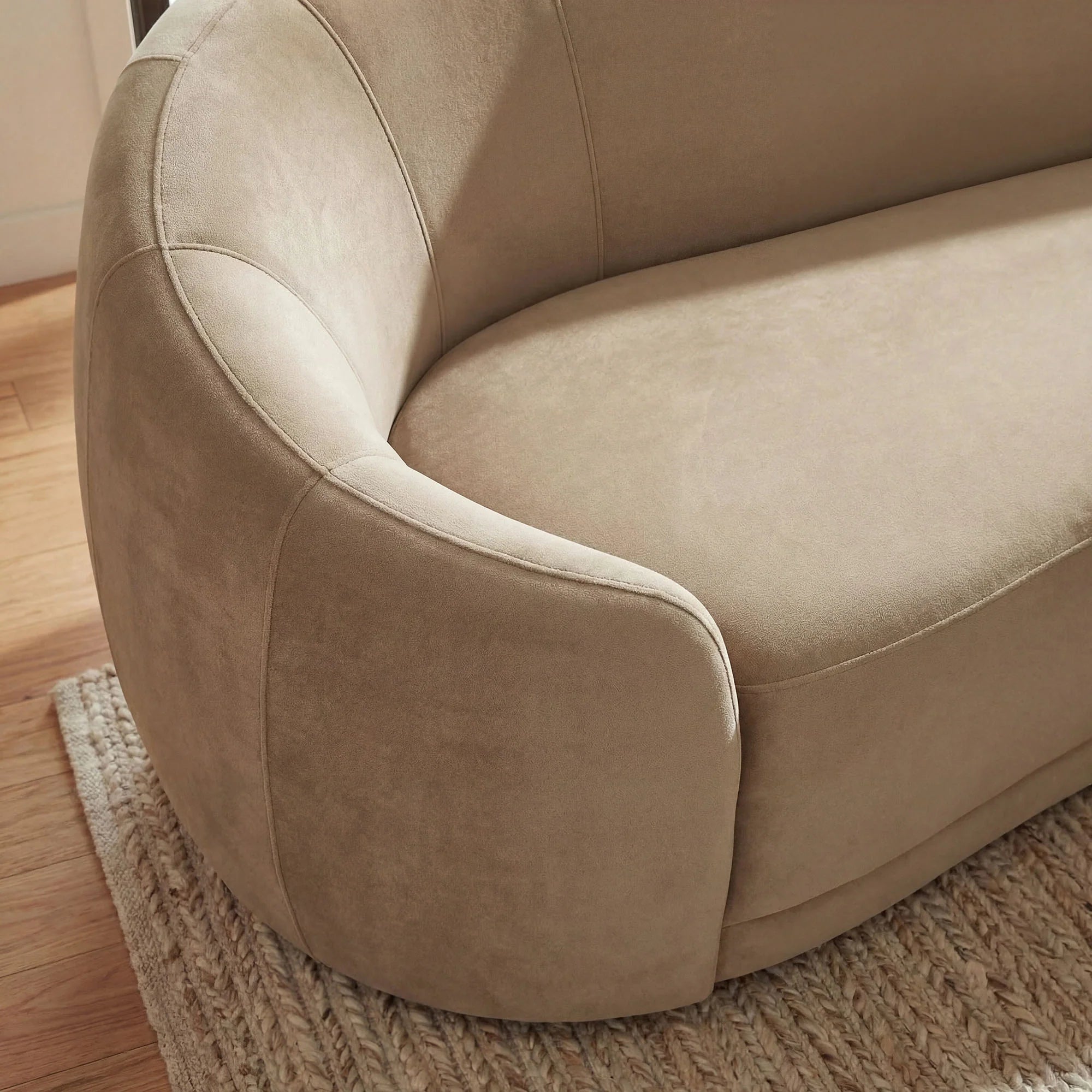 Contessa Curved Performance Velvet Sofa