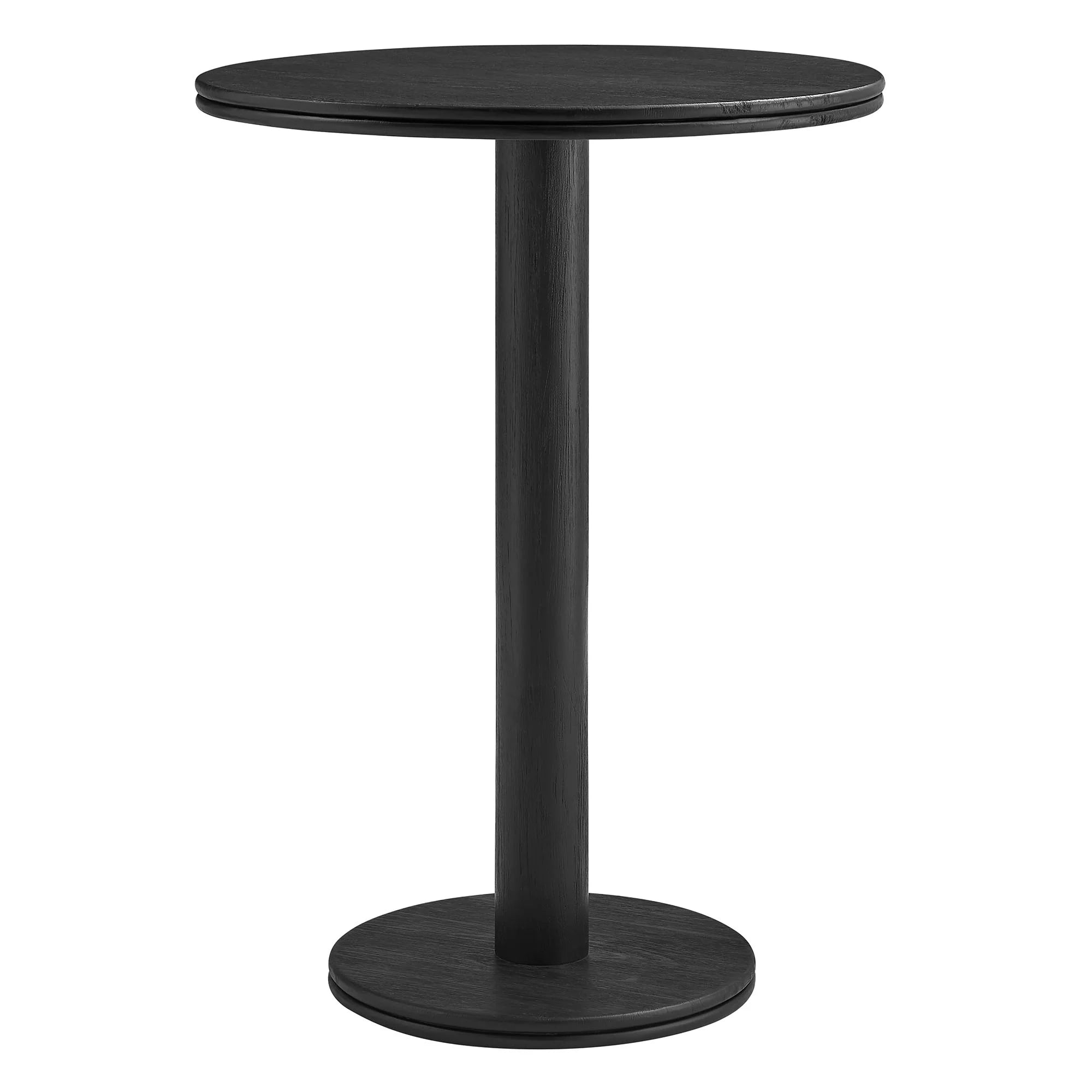 Neo 3-Piece Round Indoor - Outdoor Patio Wood Bar Table And Stool Set