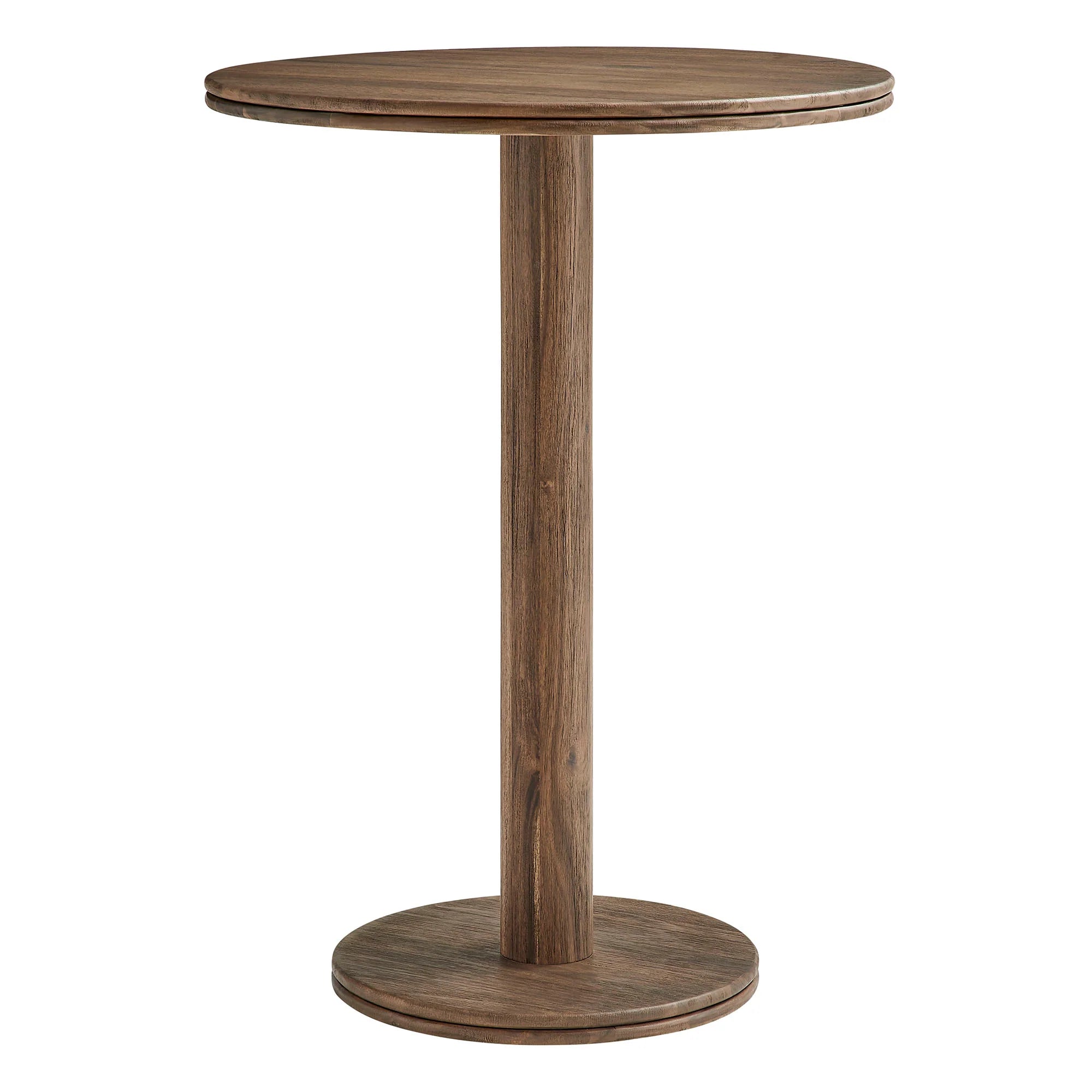 Neo 3-Piece Round Indoor - Outdoor Patio Wood Bar Table And Stool Set