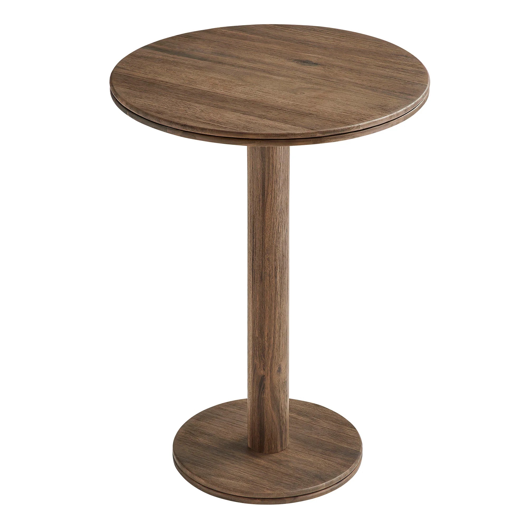 Neo 3-Piece Round Indoor - Outdoor Patio Wood Bar Table And Stool Set