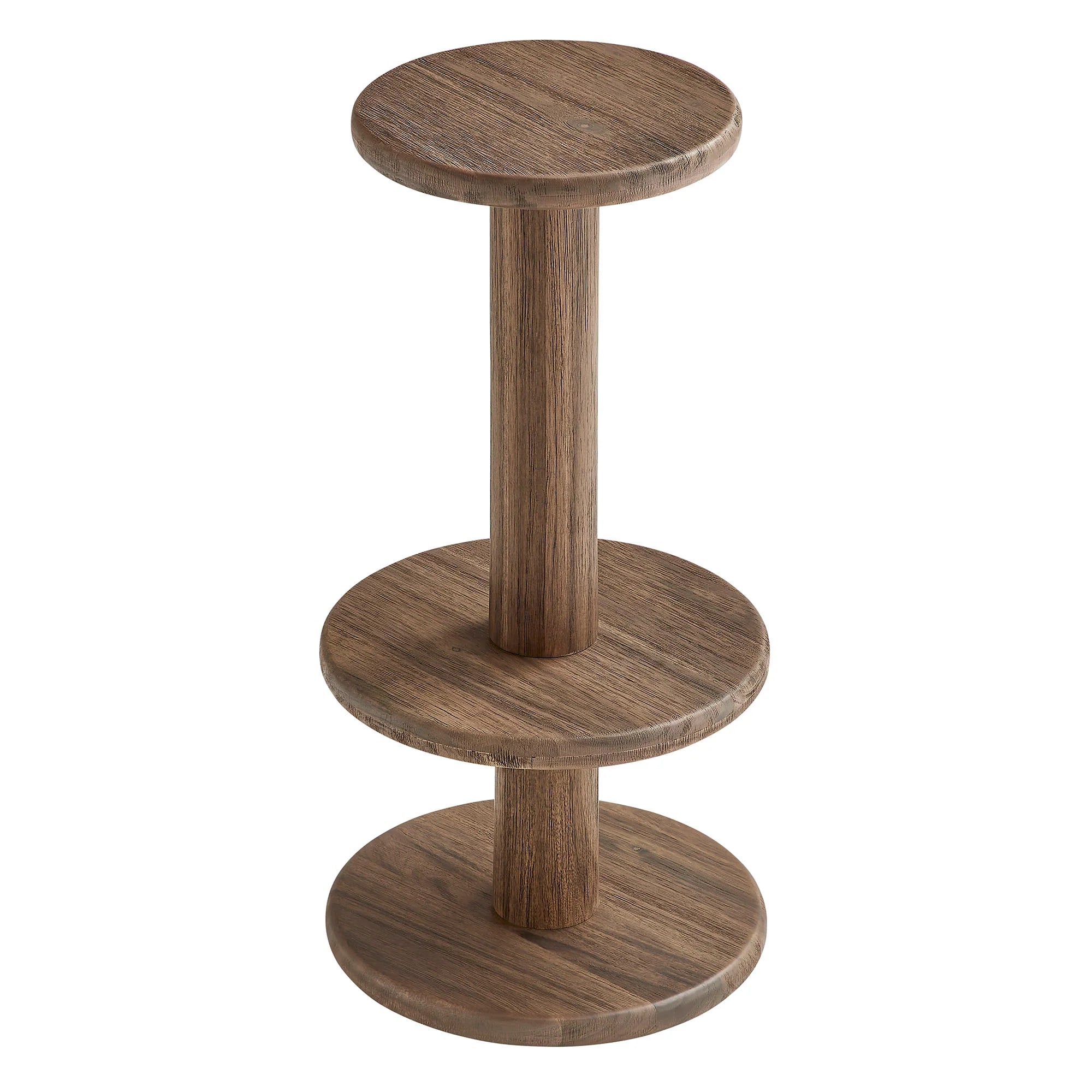 Neo 15 Inch Round Indoor - Outdoor Patio Wood Bar Stools