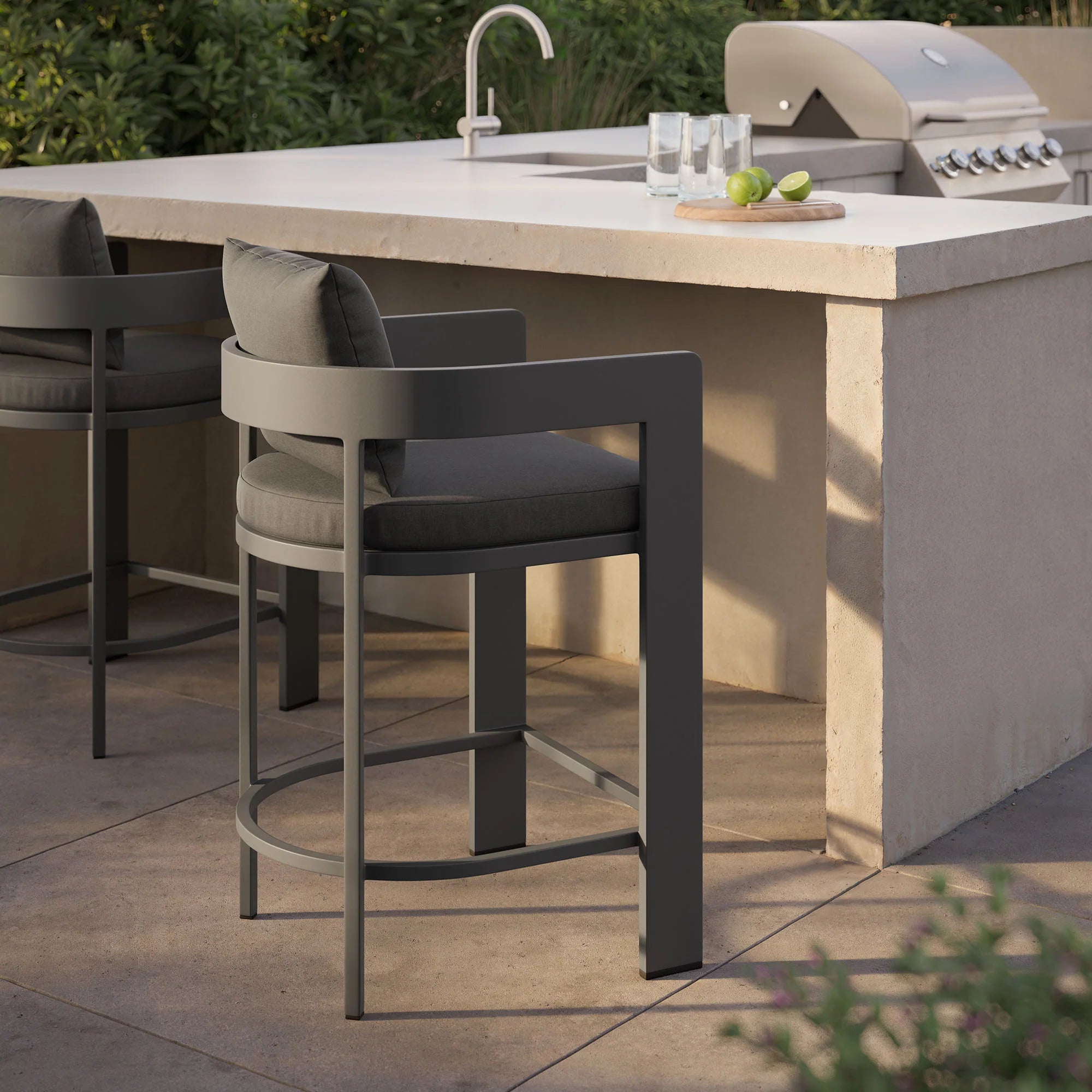 Tahoe Outdoor Patio Aluminum Counter Stool