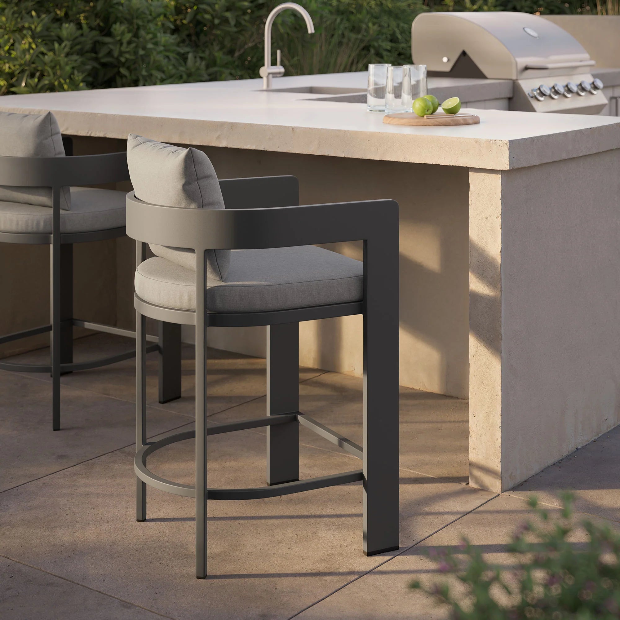 Tahoe Outdoor Patio Aluminum Counter Stool