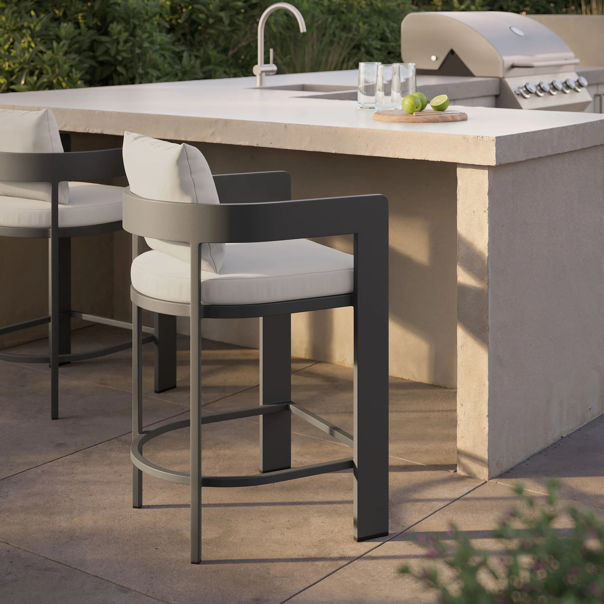 Tahoe Outdoor Patio Aluminum Counter Stool