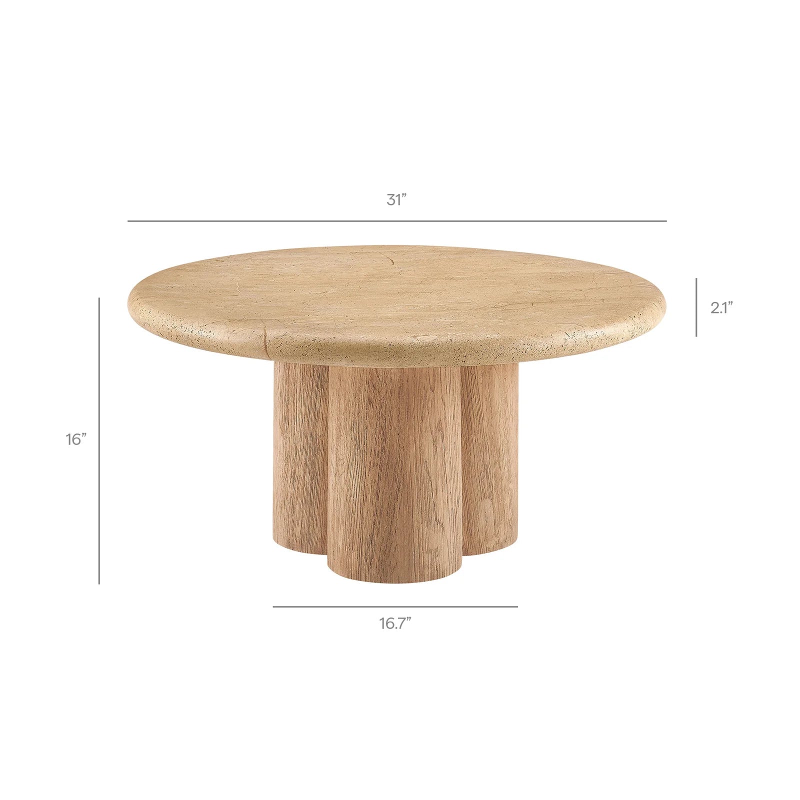 Tori 31 Inch Round Indoor and Outdoor Coffee Table