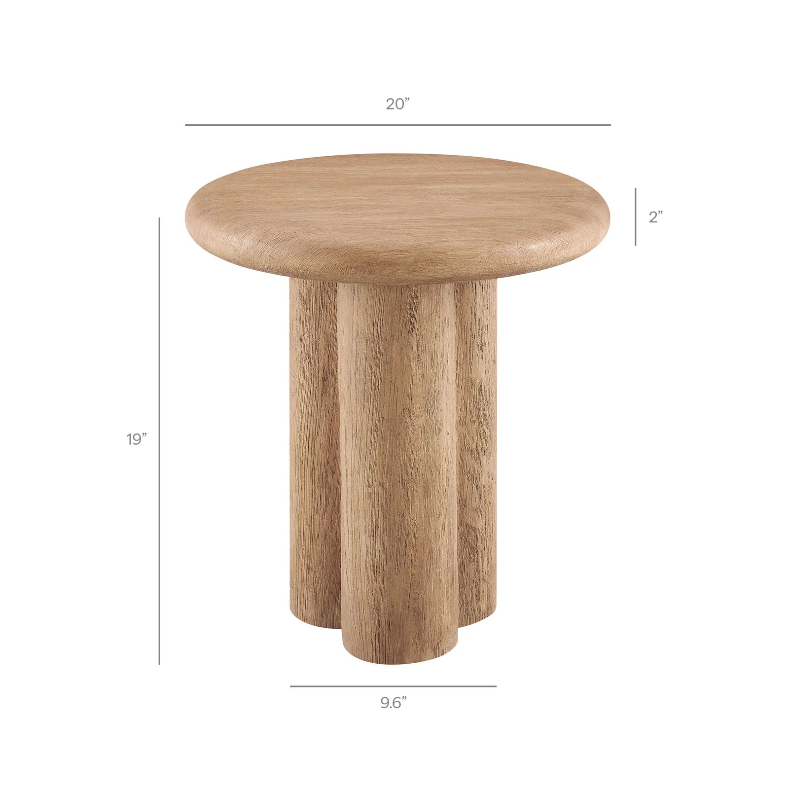 Tori 20 Inch Round Indoor and Outdoor Side Table