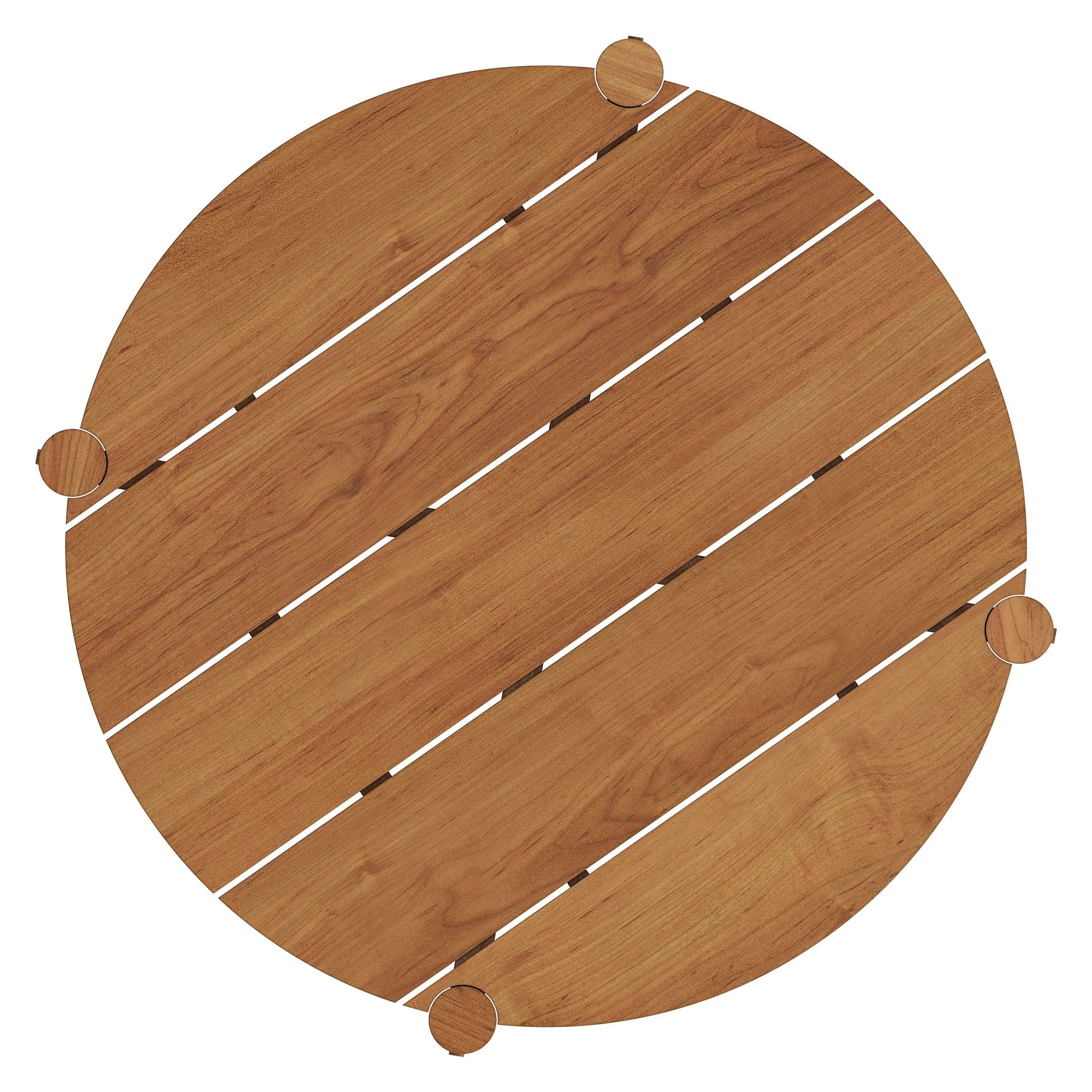 Eleni Round 35 Inch Outdoor Teak Wood Round Bar Table