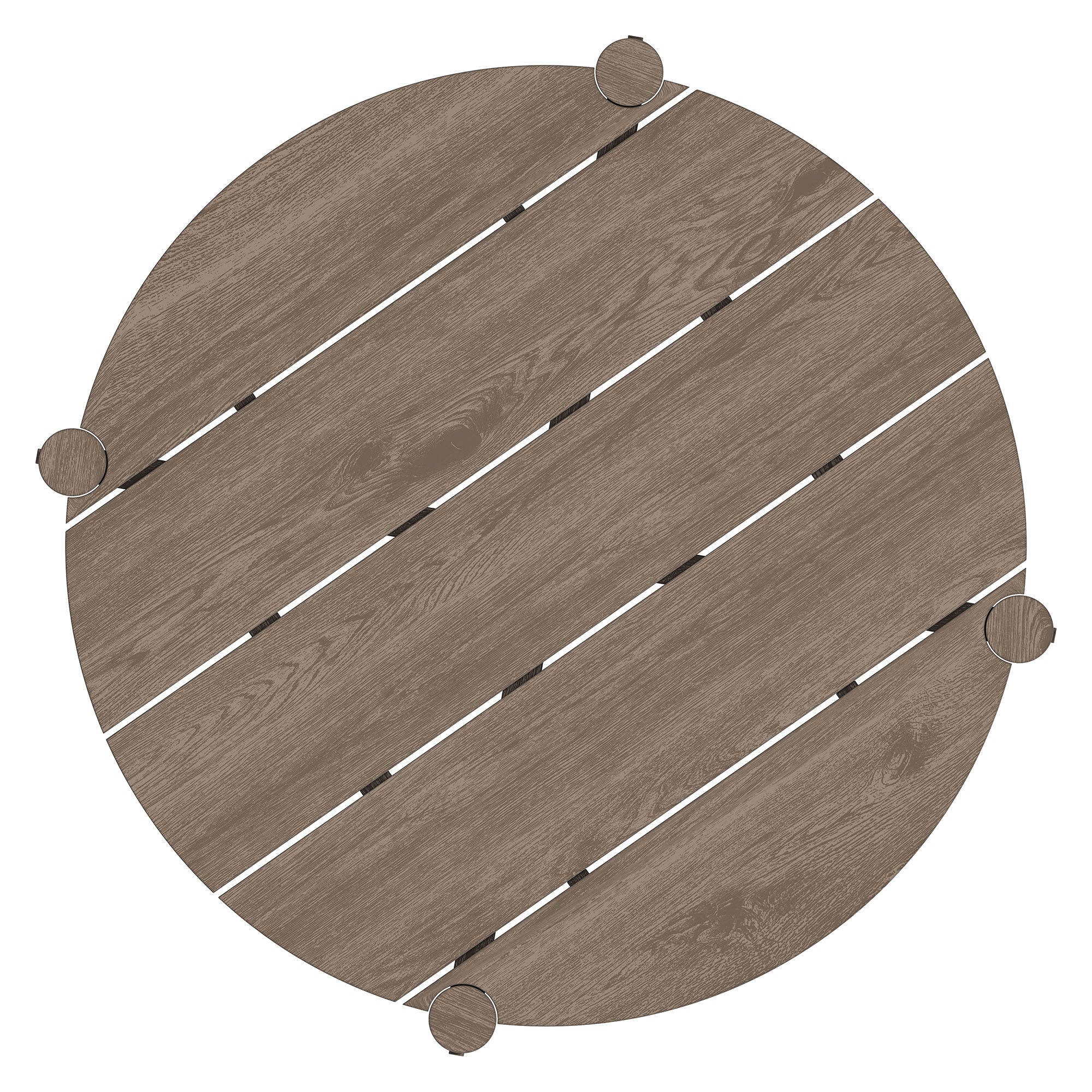 Eleni Round 35 Inch Outdoor Teak Wood Round Bar Table