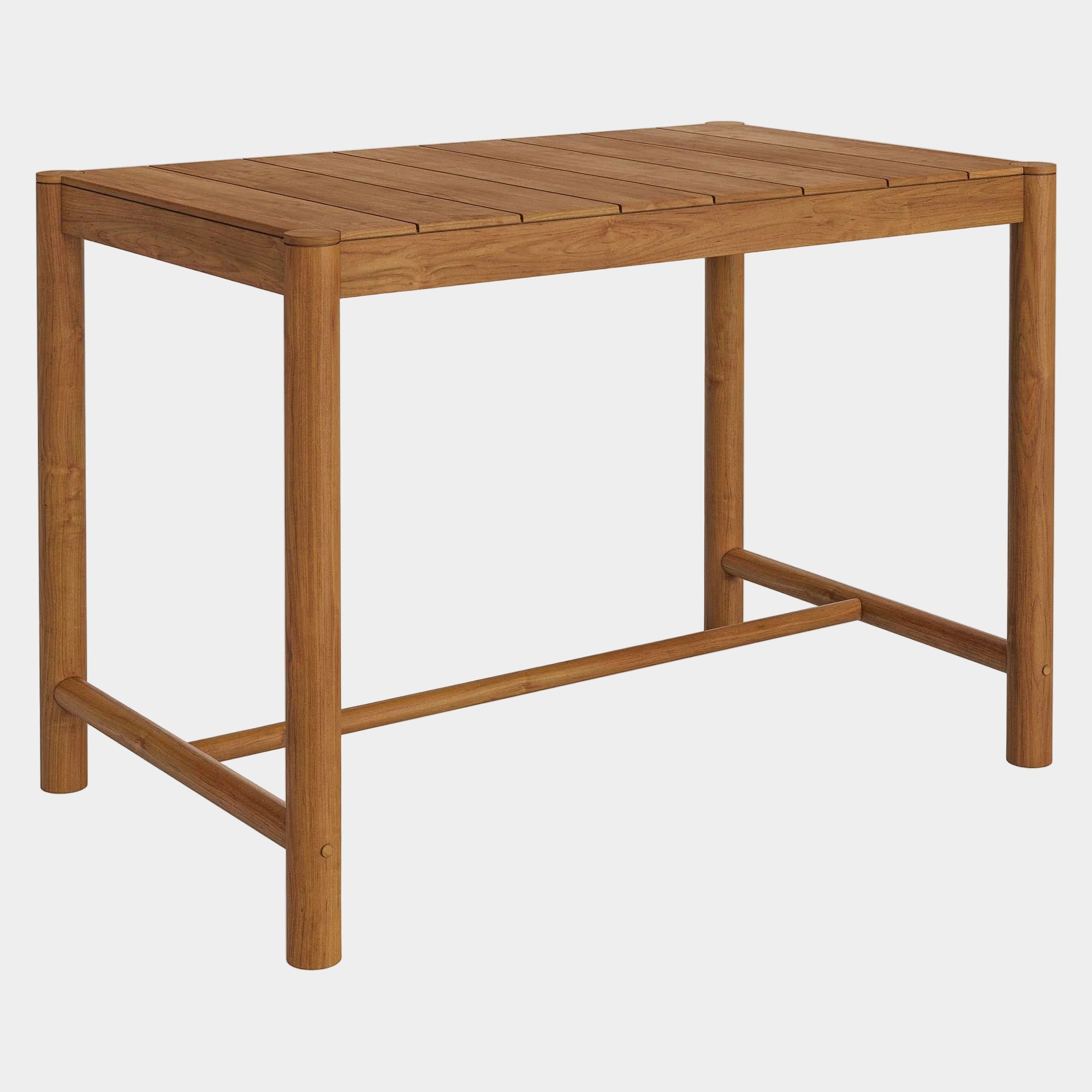 Eleni Rectangle 56-Inch Outdoor Teak Wood Rectangular Bar Table
