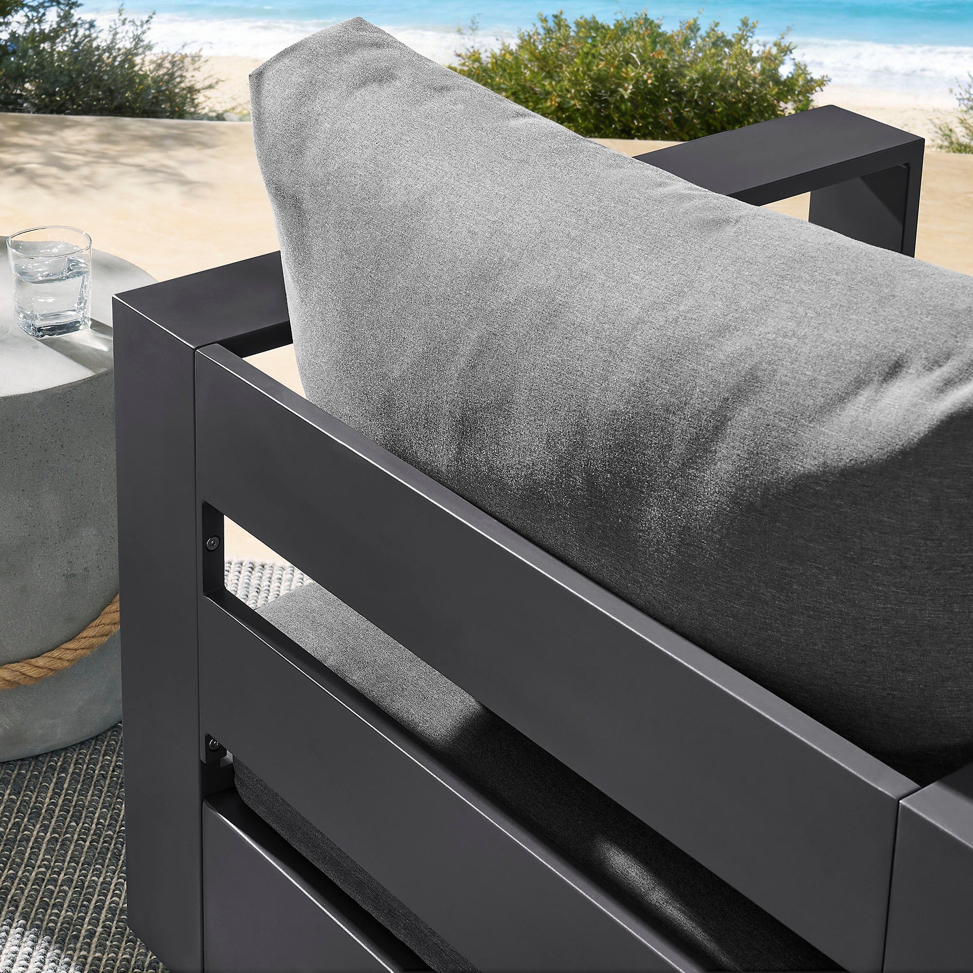 Tahoe Outdoor Powder-Coated Aluminum Swivel Armchair