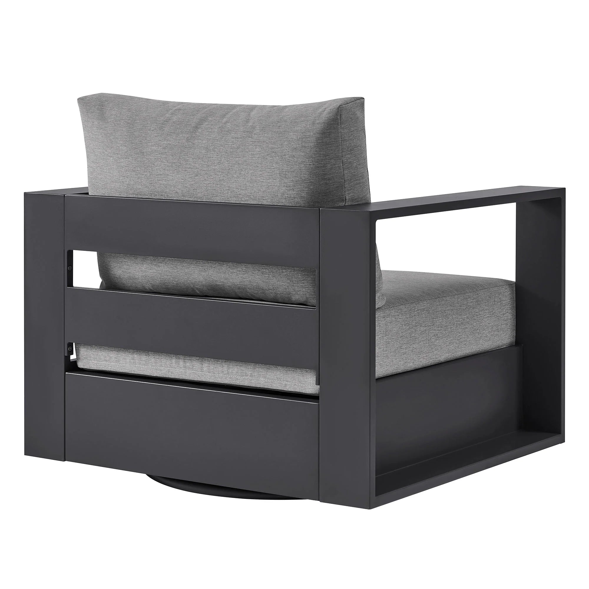 Tahoe Outdoor Powder-Coated Aluminum Swivel Armchair