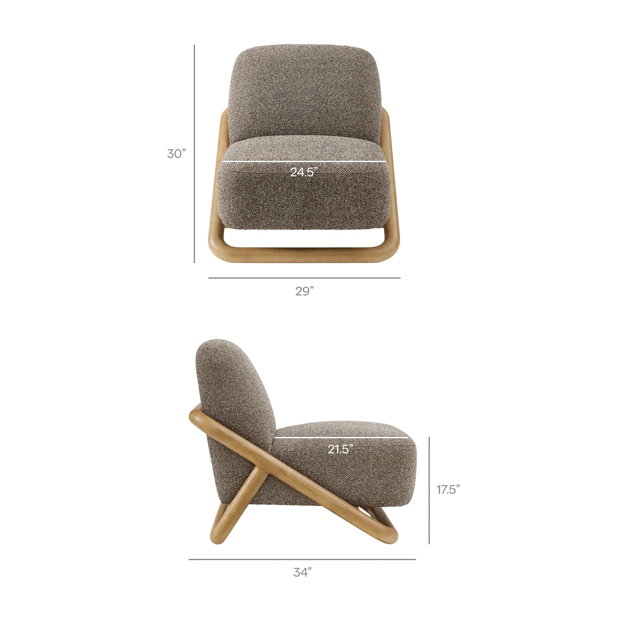 Vander Textured Fabric Accent Chair