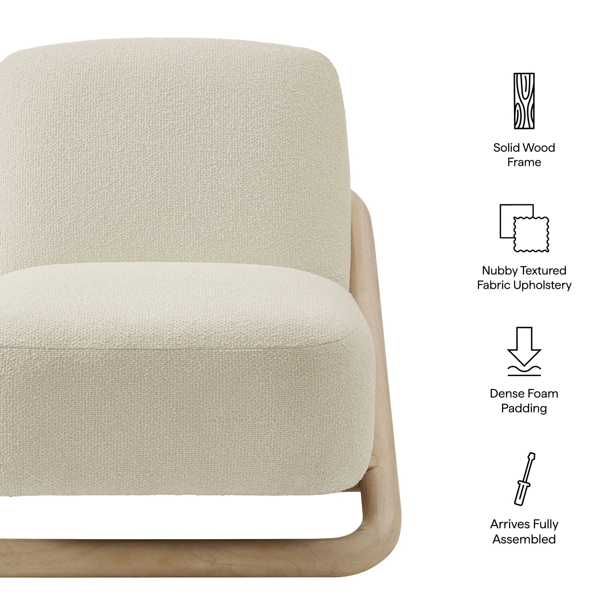 Vander Textured Fabric Accent Chair