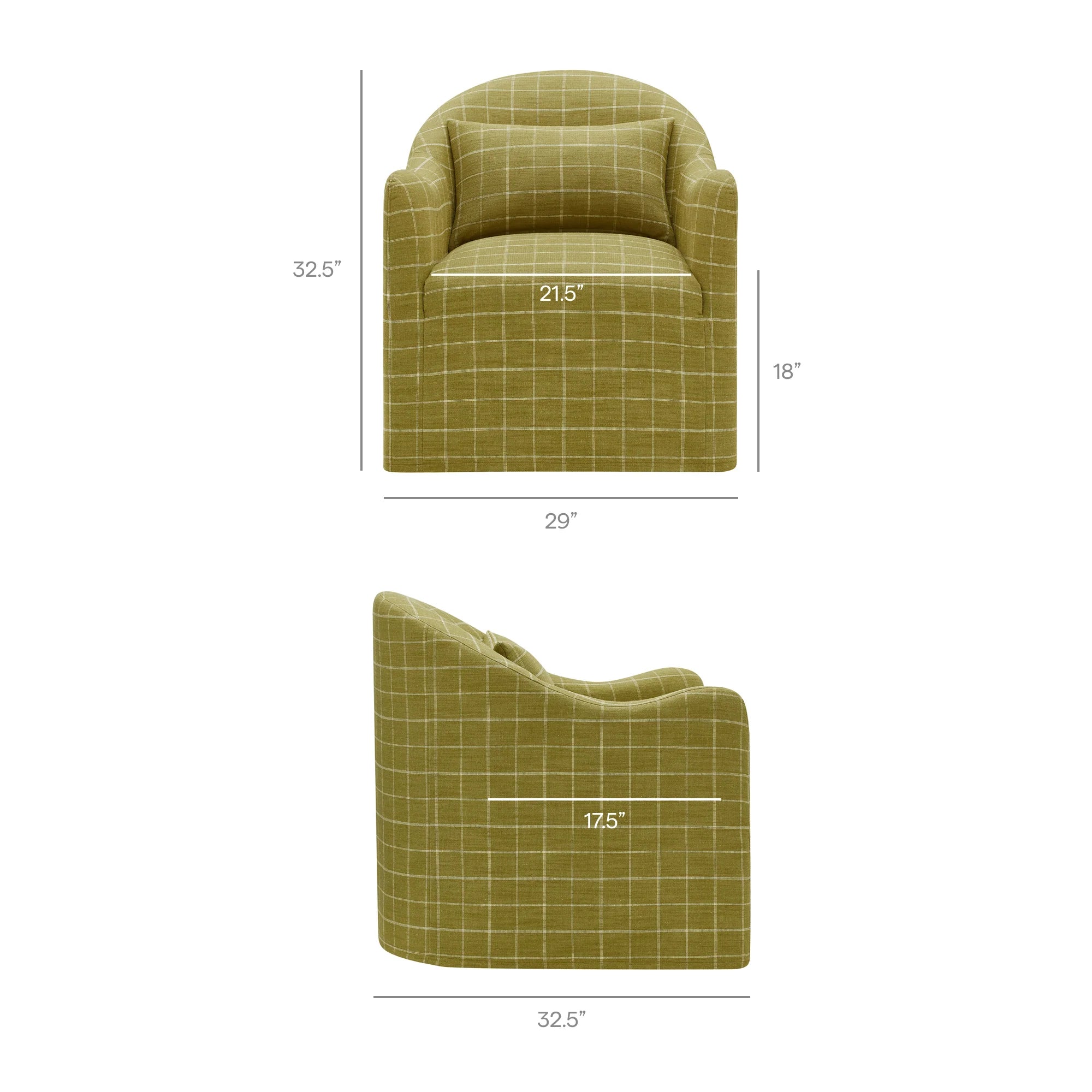 Bardot Slipcovered Linen Blend Accent Chair