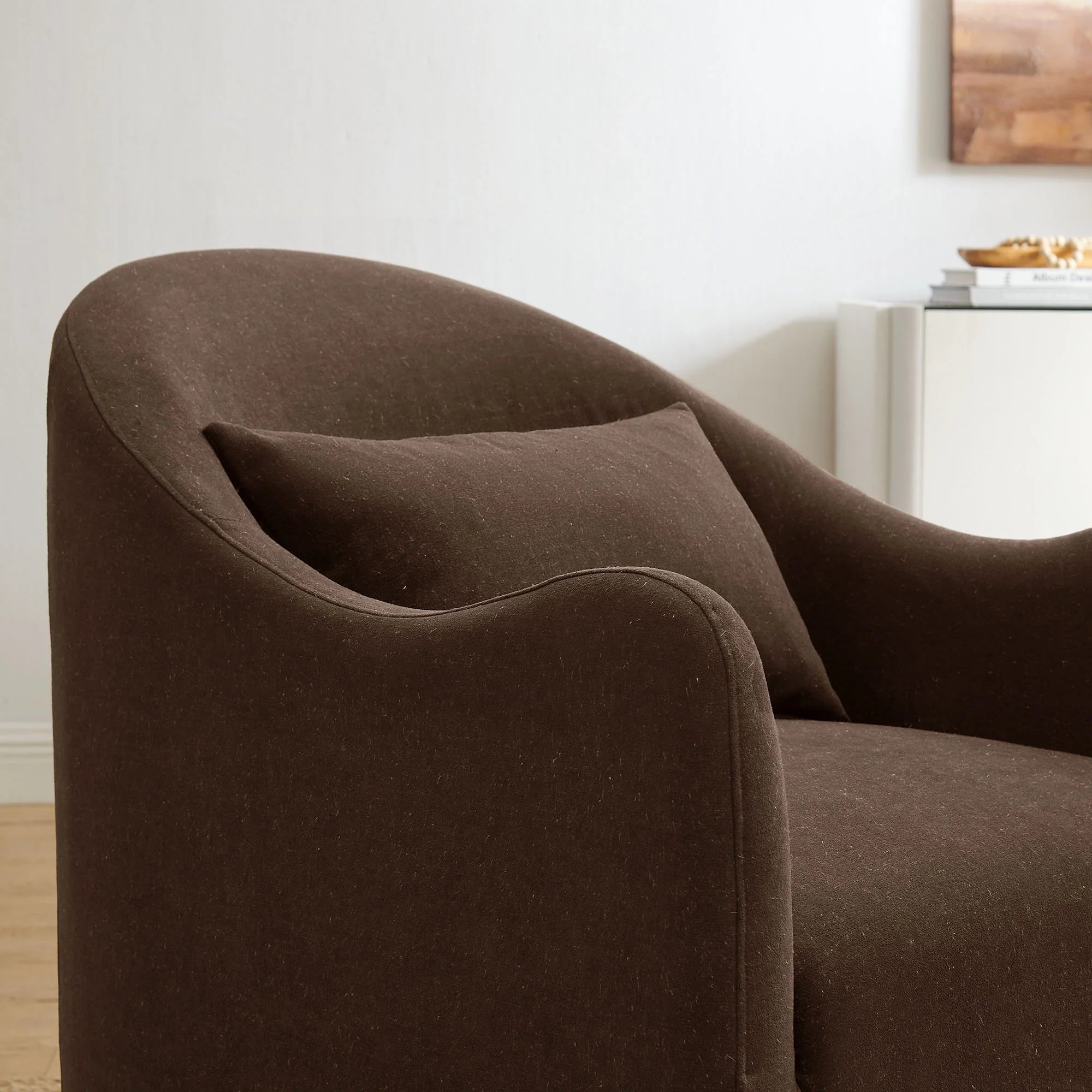 Bardot Slipcovered Linen Blend Accent Chair