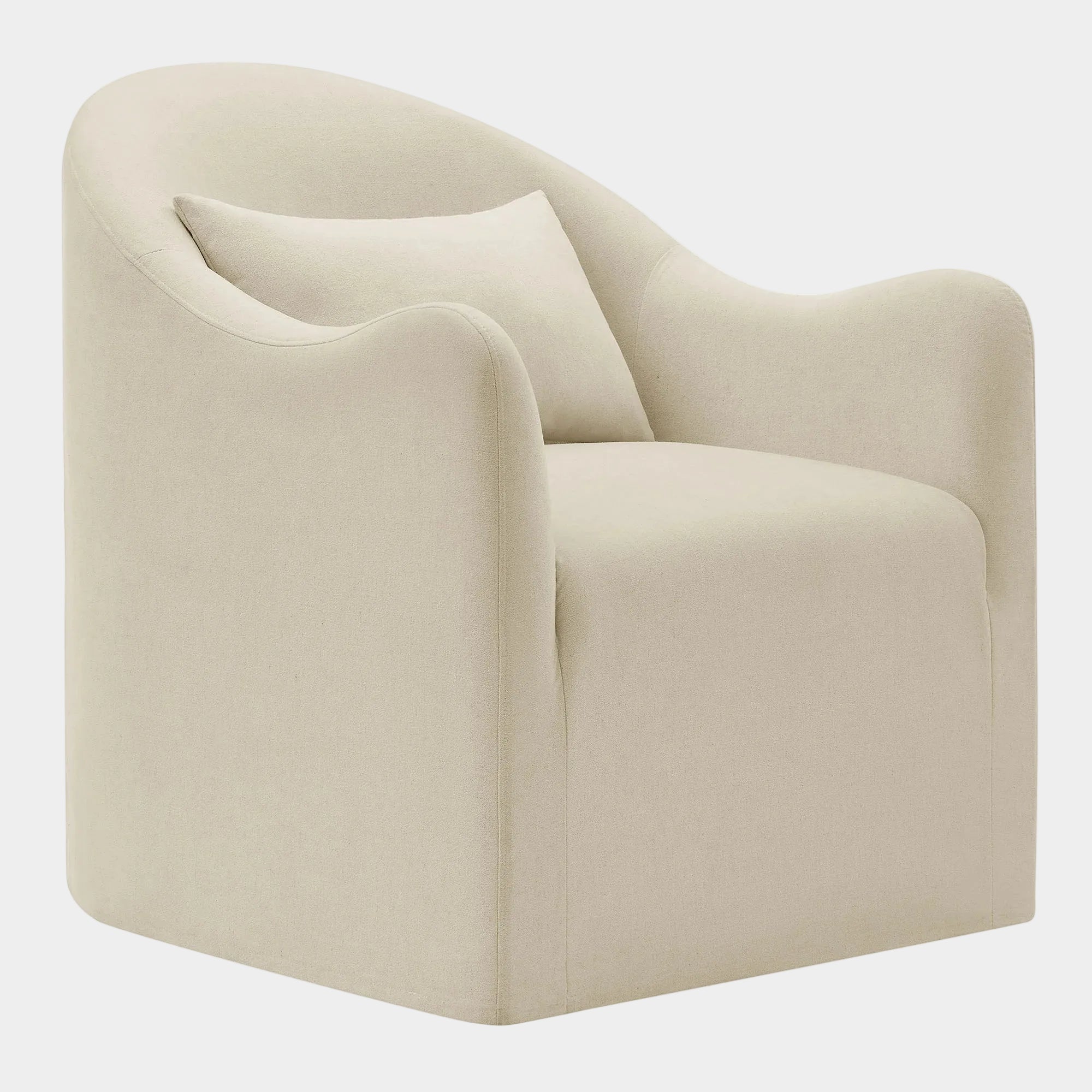 Bardot Slipcovered Linen Blend Accent Chair
