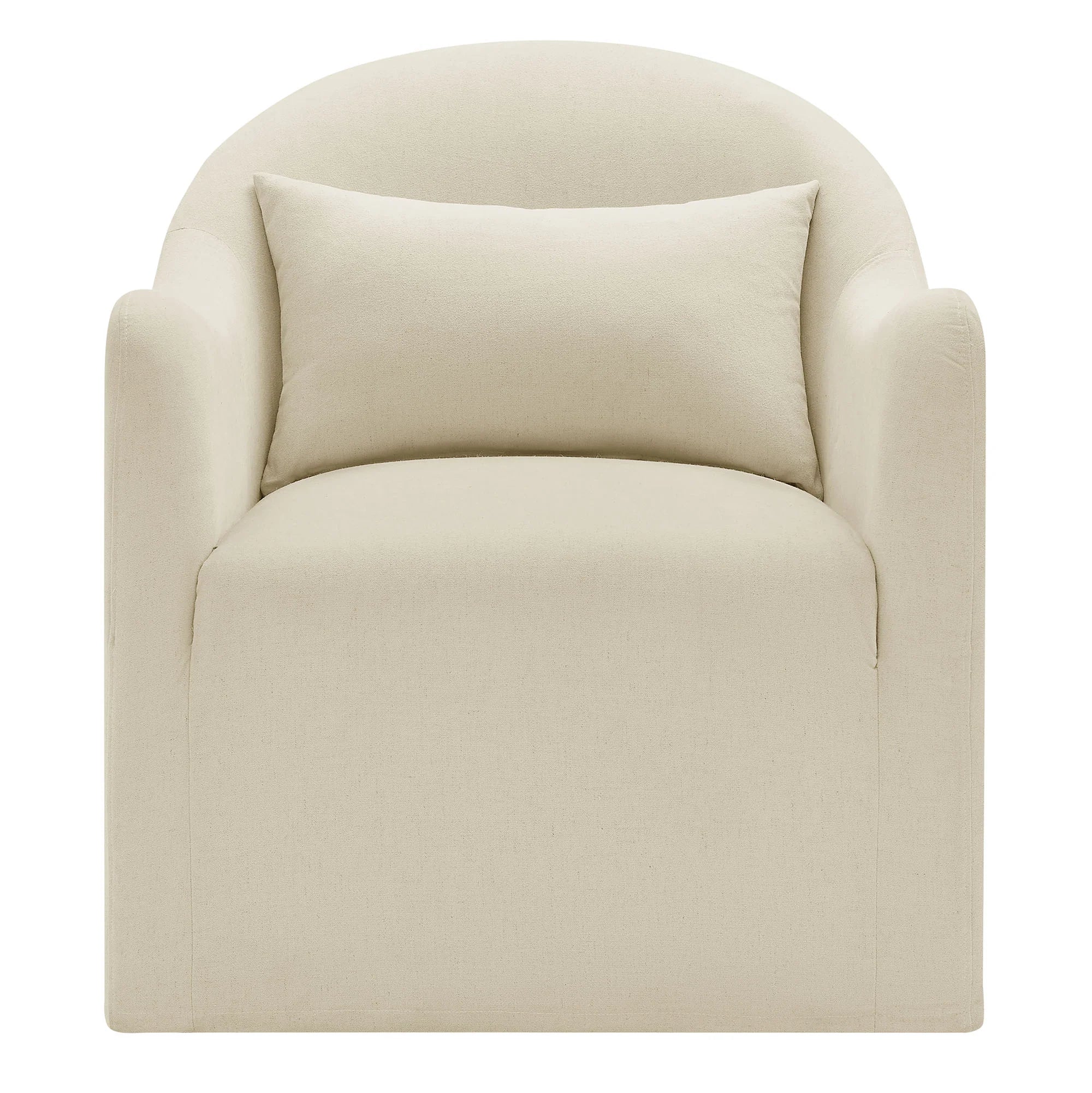 Bardot Slipcovered Linen Blend Accent Chair