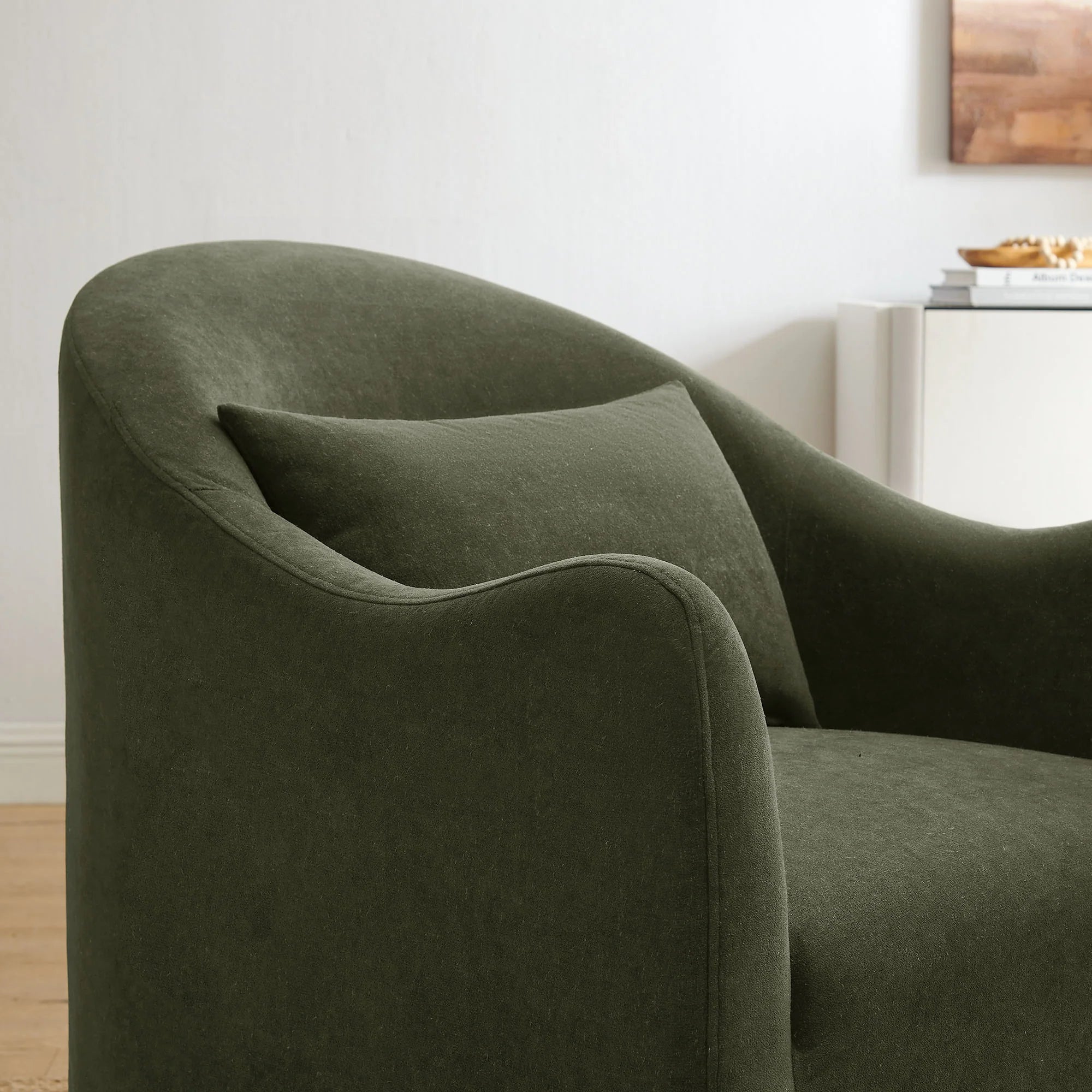 Bardot Slipcovered Linen Blend Accent Chair