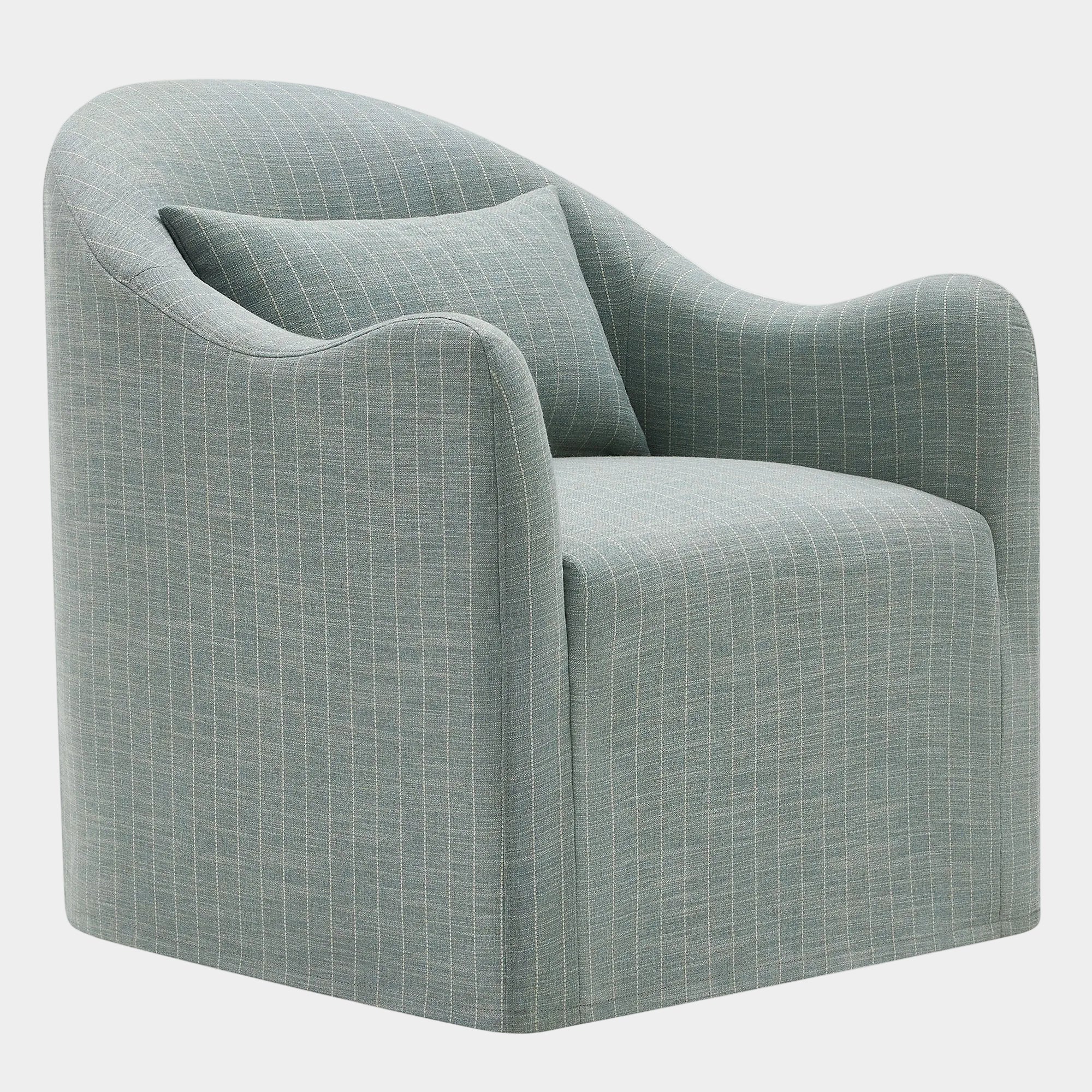 Bardot Slipcovered Striped Accent Chair