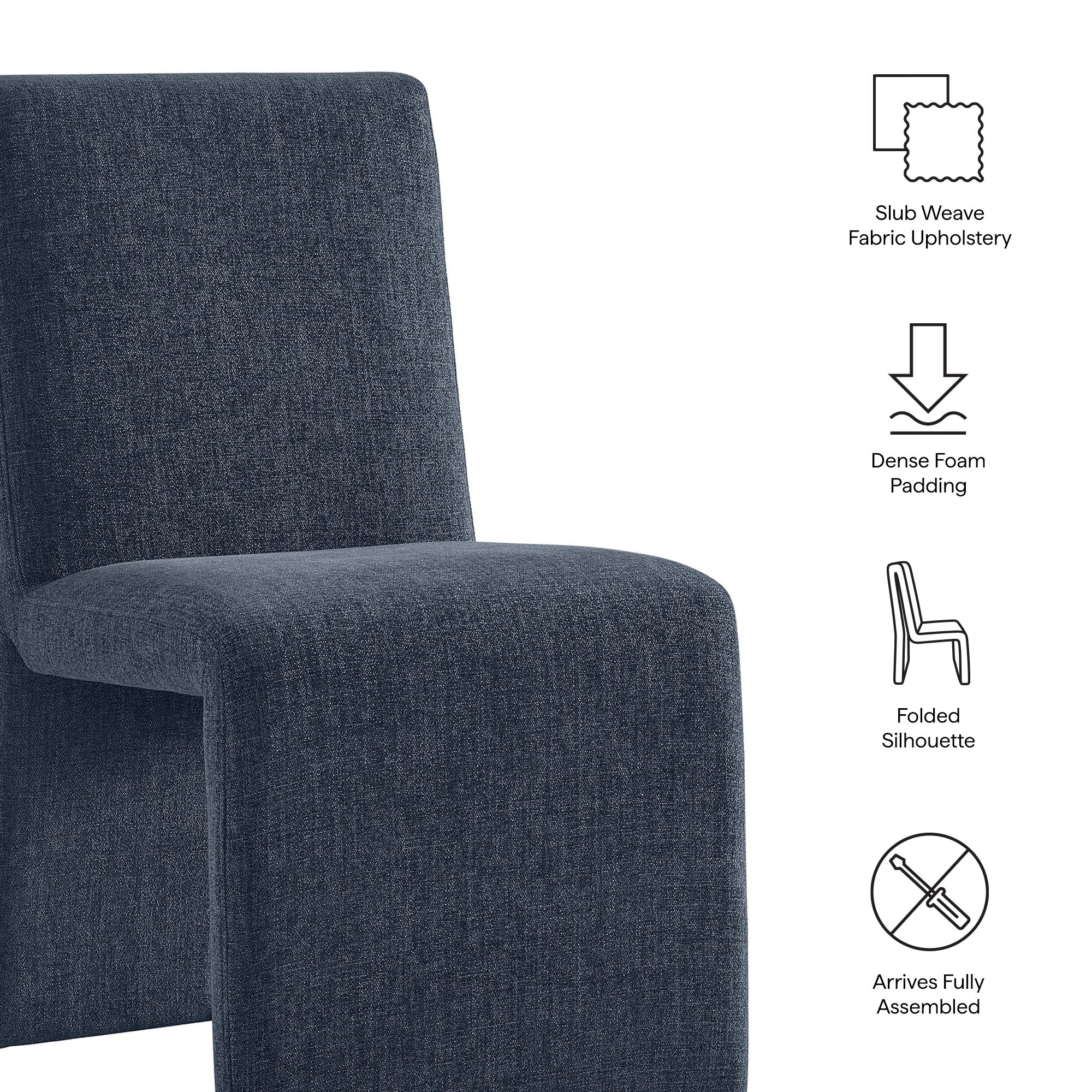 Emory Upholstered Fabric Dining Side Chair Set of 2