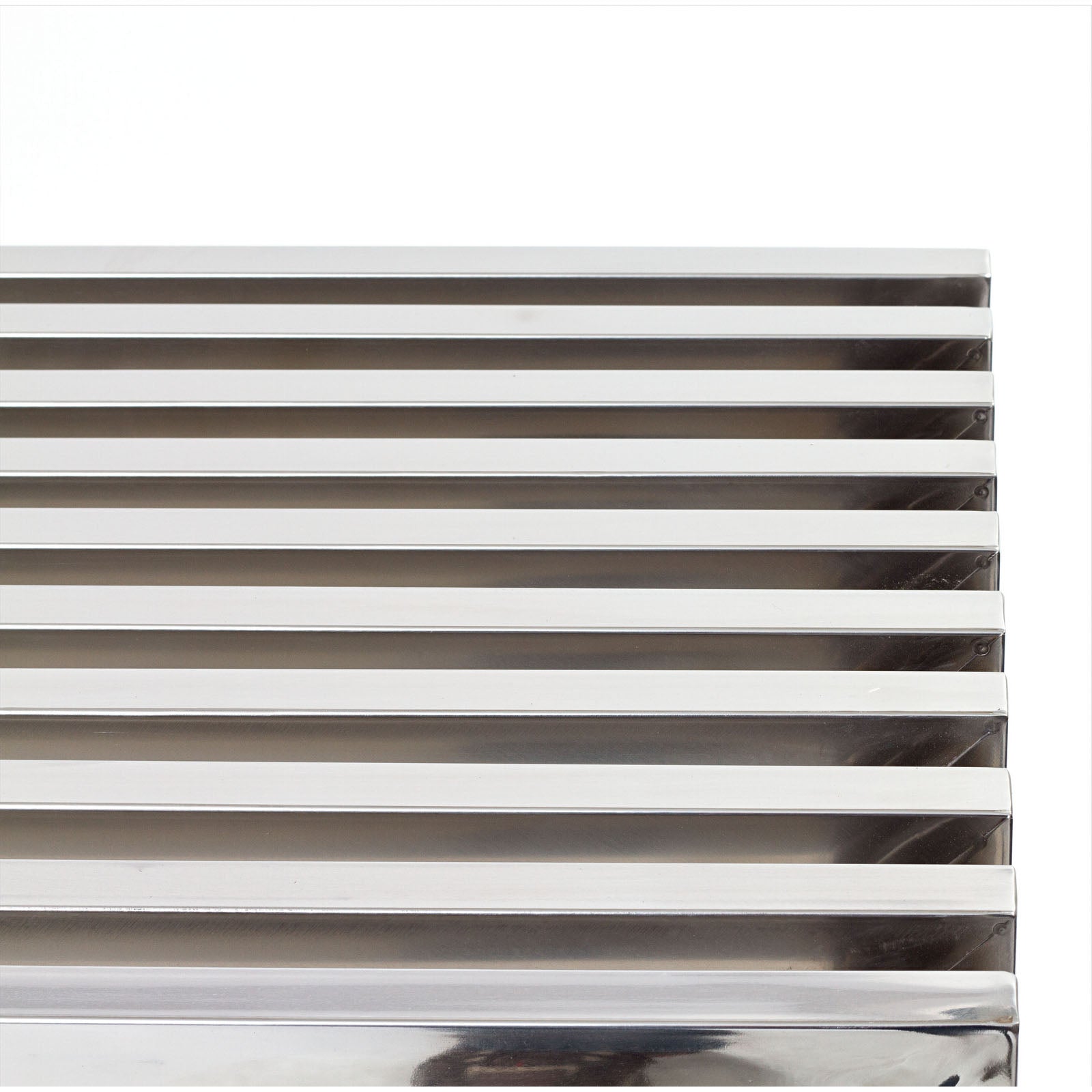 Gridiron Console Table in Silver