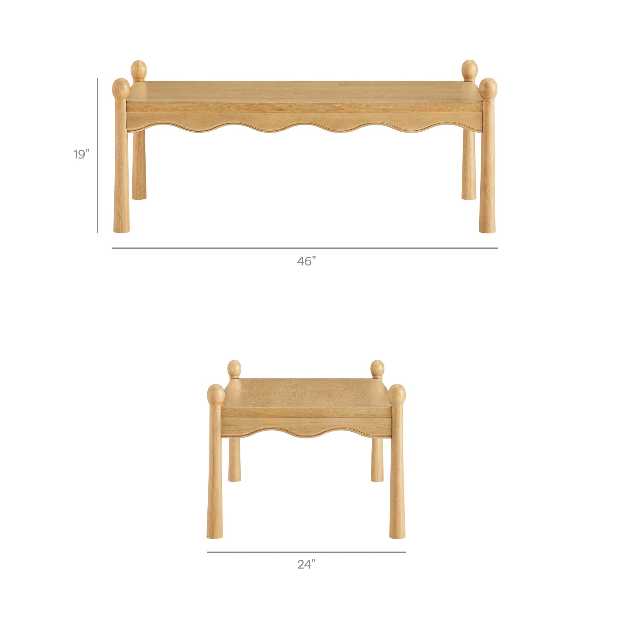 Darcy 46 Inch Wood Coffee Table