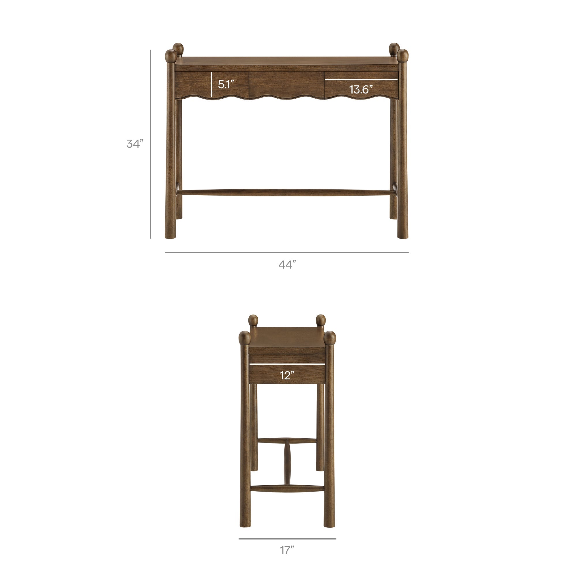 Darcy 44 Inch Wood Console Table