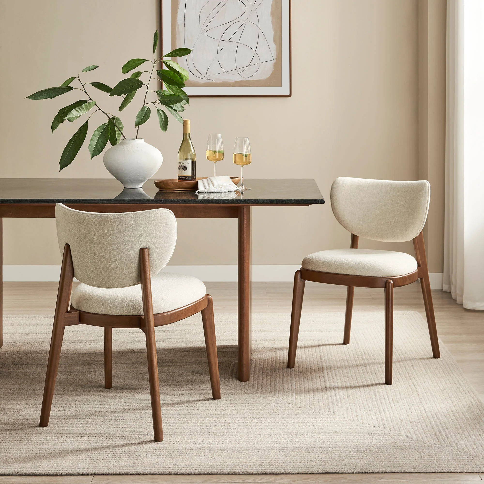 Fenwick Fabric Dining Chairs Set of 2