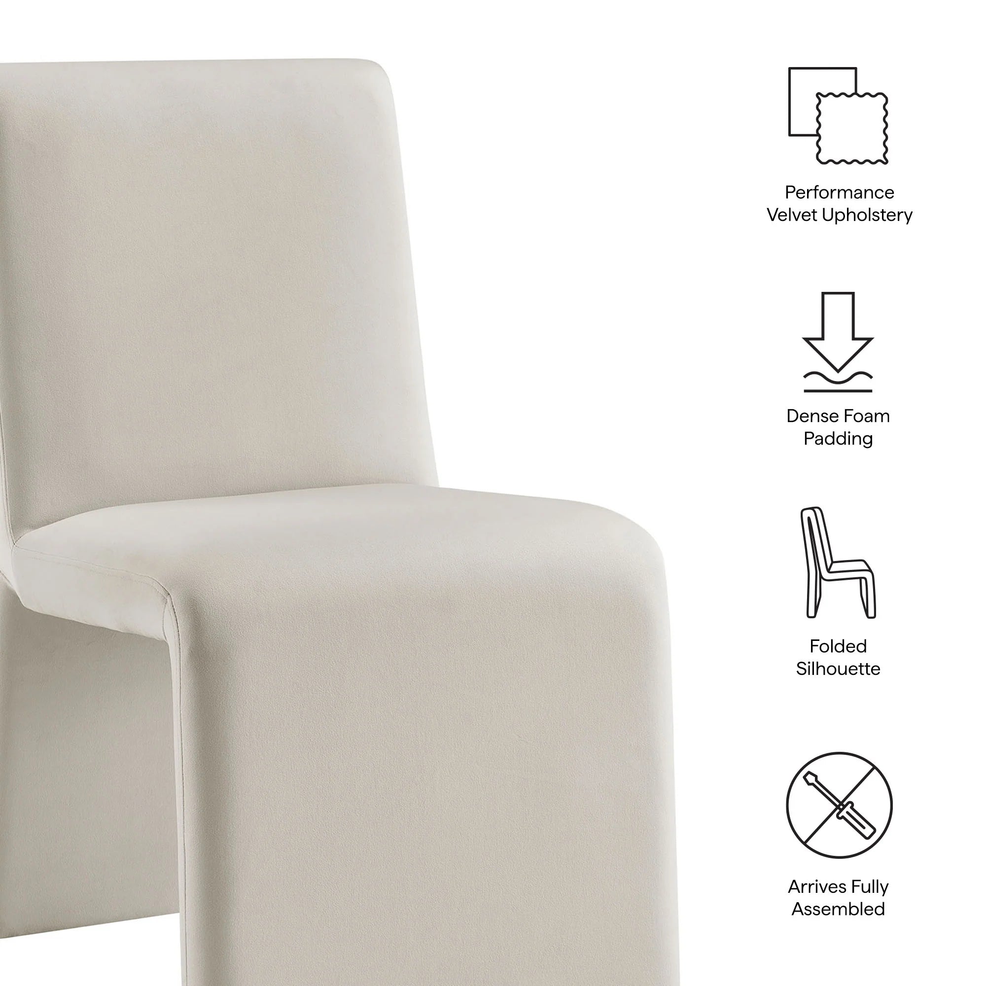 Emory Performance Velvet Dining Side Chair Set of 2