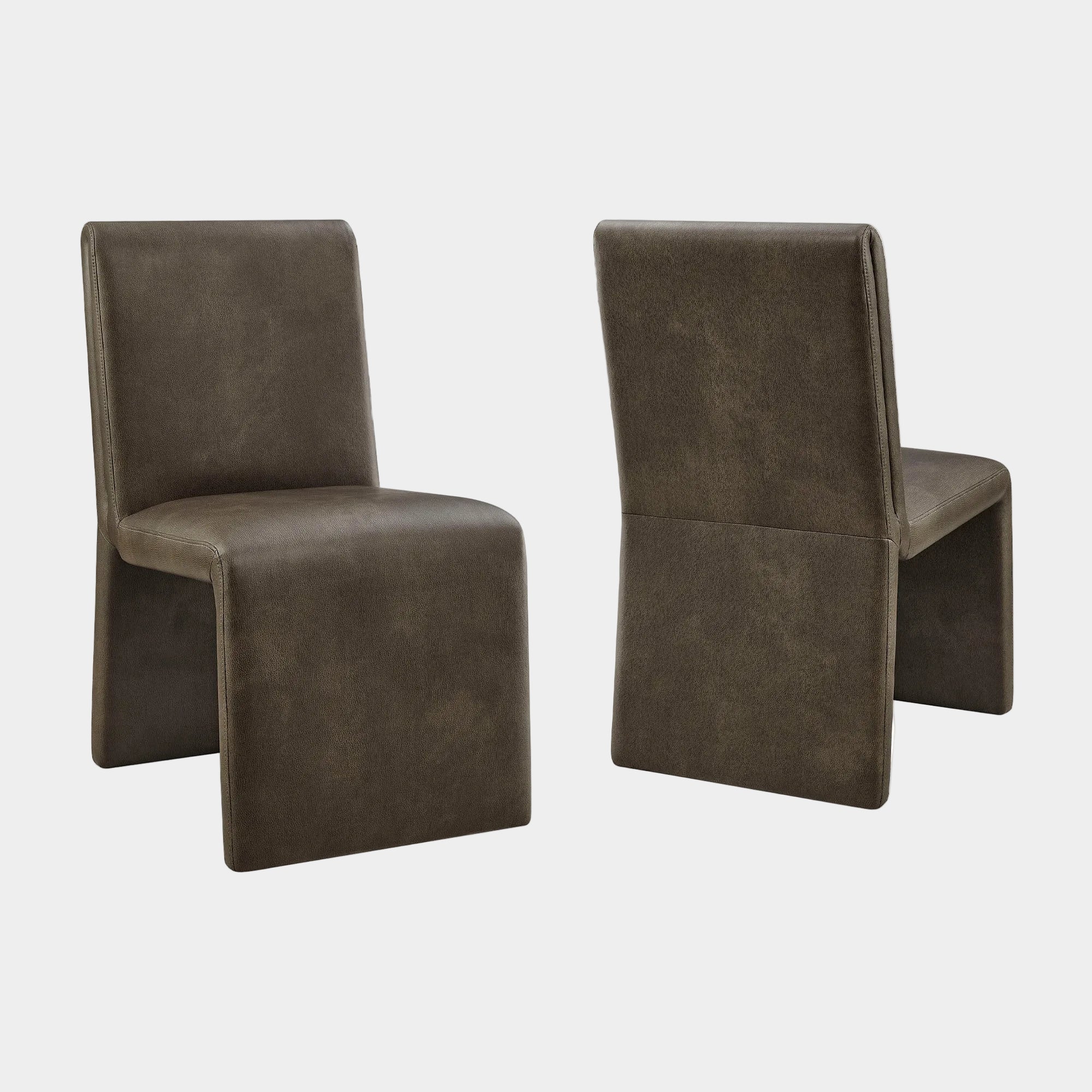 Emory Vegan Leather Dining Side Chair Set of 2