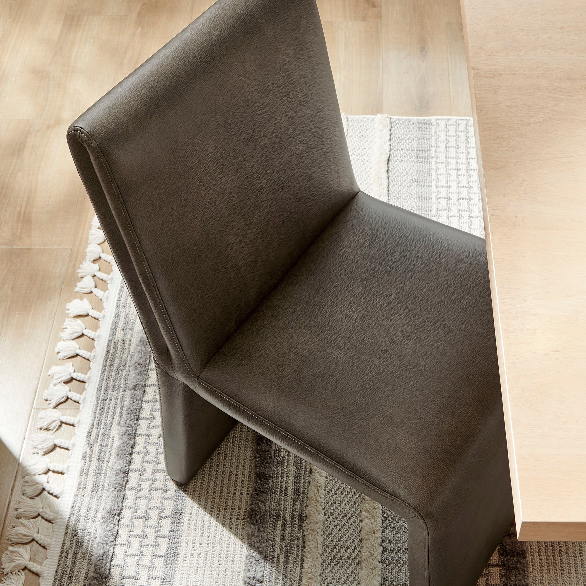 Emory Vegan Leather Dining Side Chair Set of 2