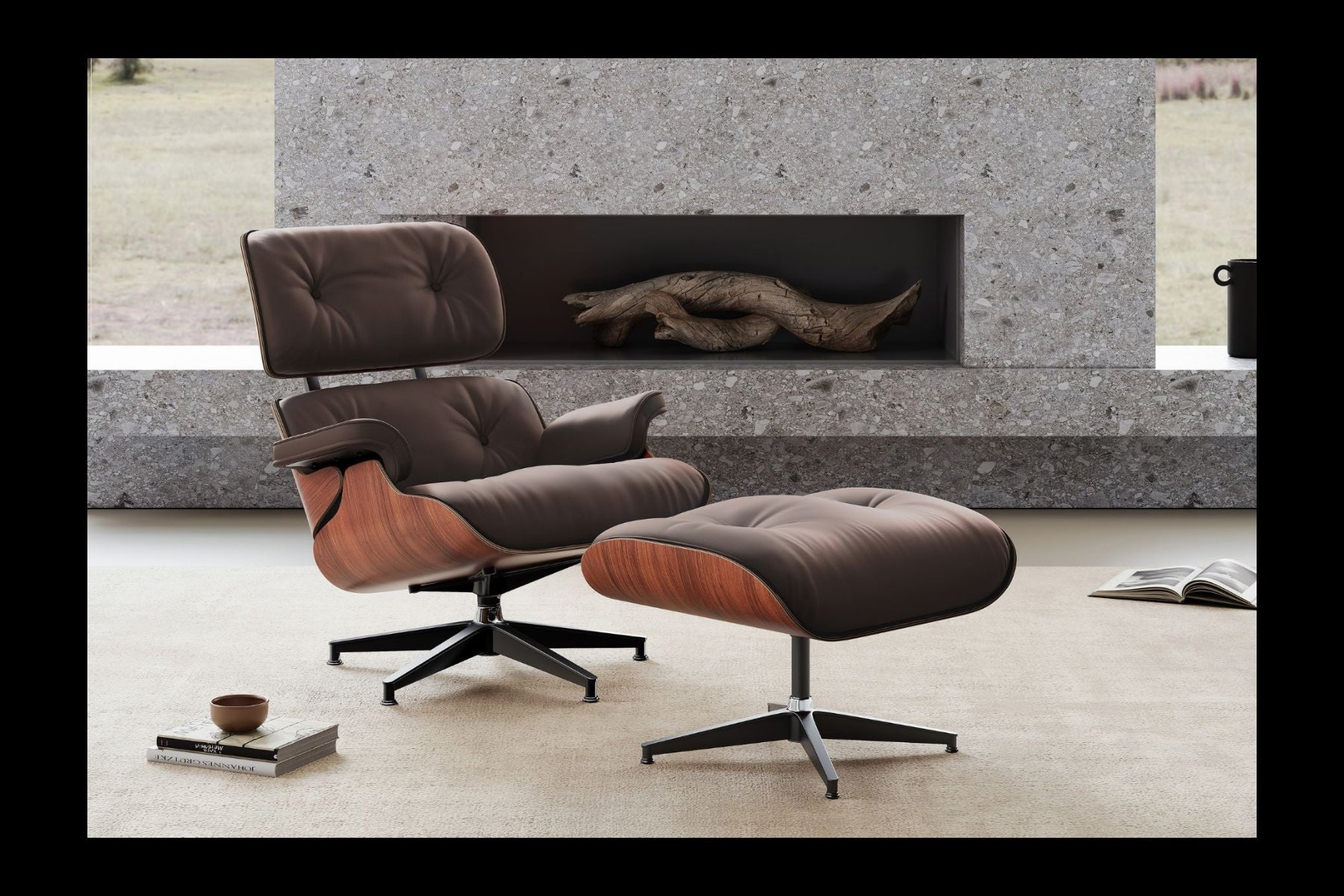 Eames Lounge Chair And Ottoman - Tall Version