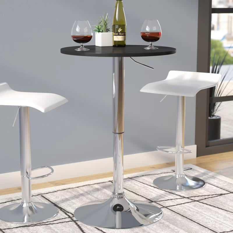 Table de bar ronde à hauteur réglable