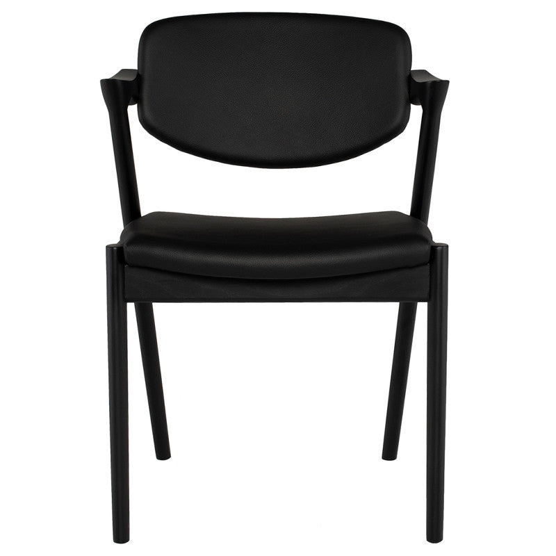 Kalli Naugahyde Dining Chair (Black Ash Legs)