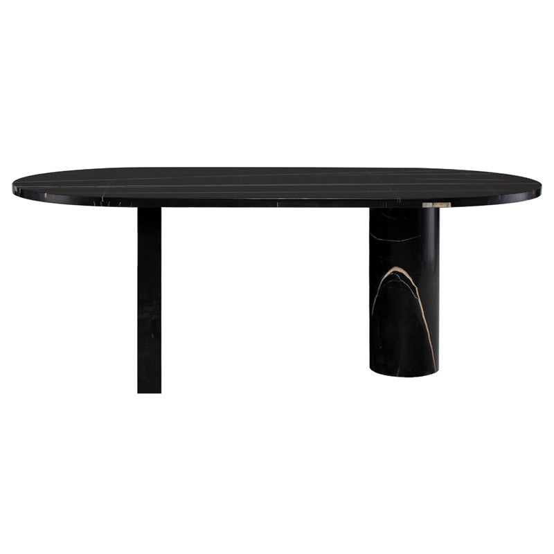Stories Oval Dining Table (Noir Marble Base)