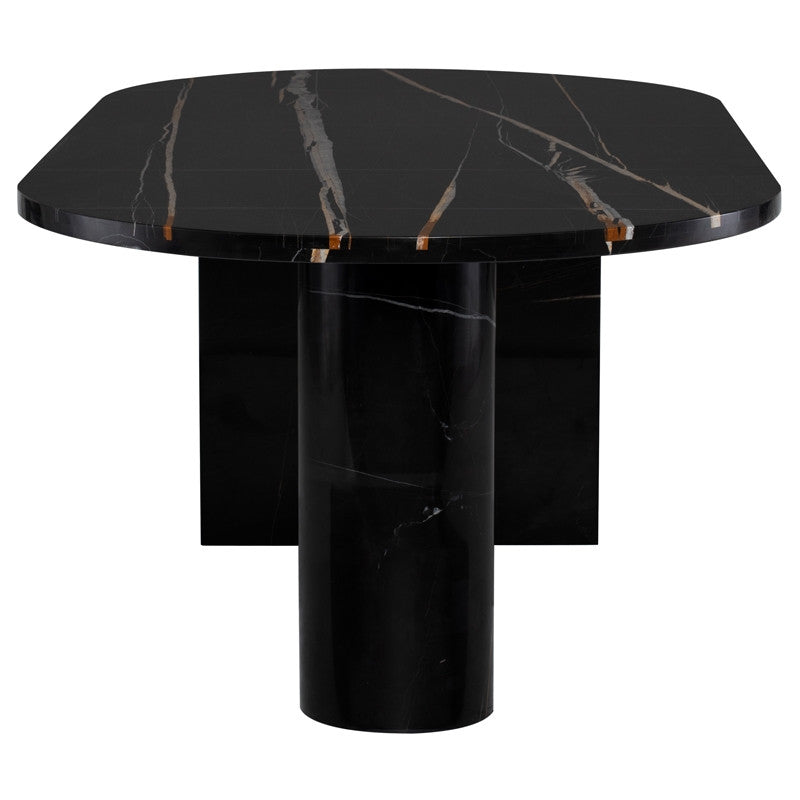 Stories Oval Dining Table (Noir Marble Base)