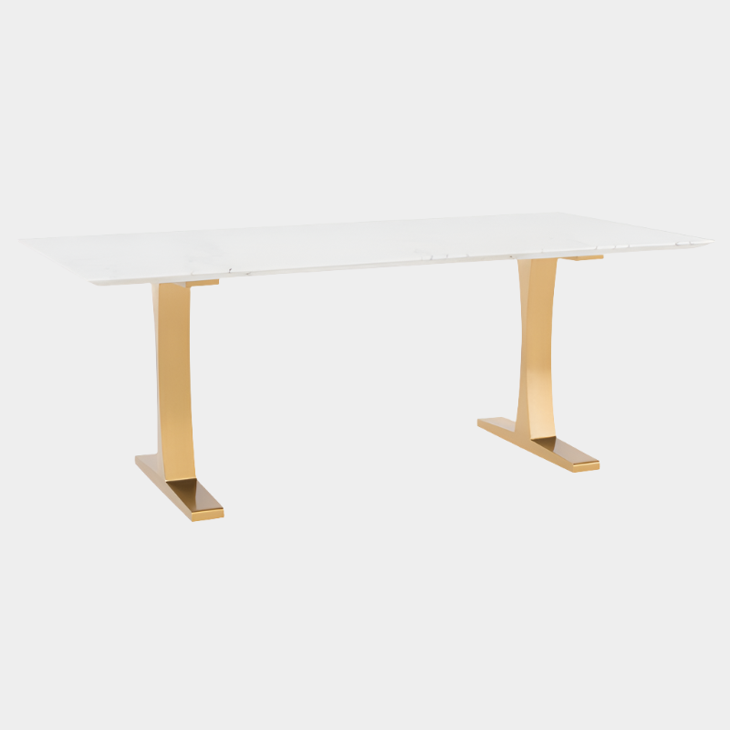 Toulouse Dining Table (White Marble Top)