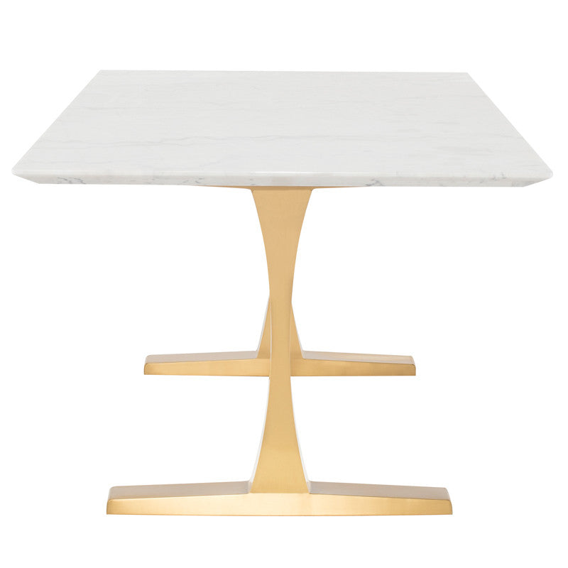 Toulouse Dining Table (White Marble Top)