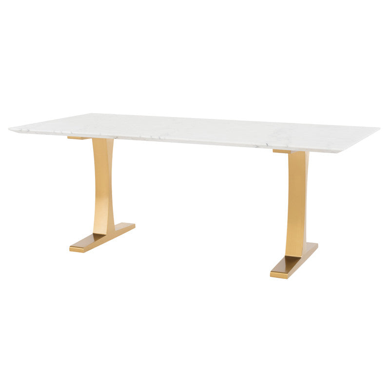 Toulouse Dining Table (White Marble Top)