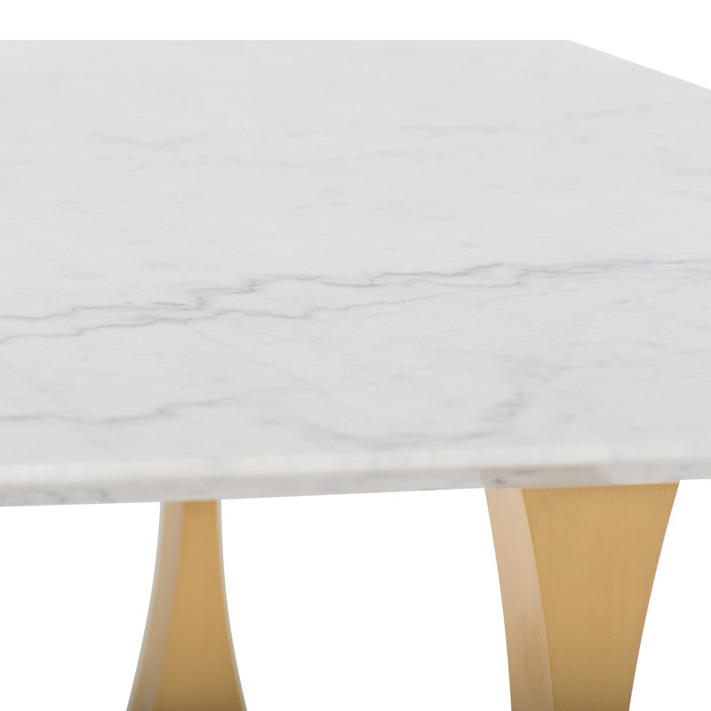 Toulouse Dining Table (White Marble Top)