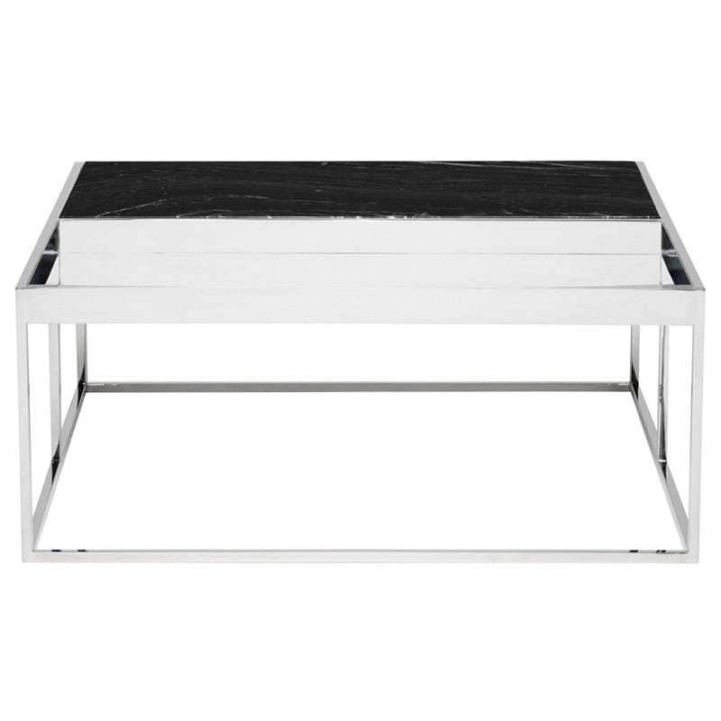 Table basse Corbett - Plateau noir