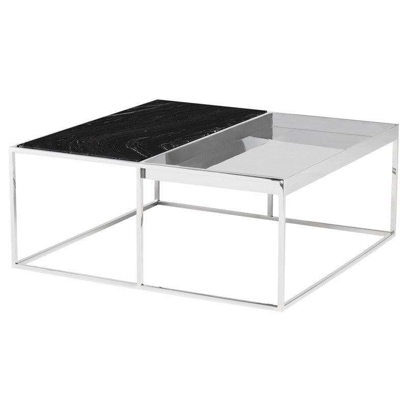 Table basse Corbett - Plateau noir