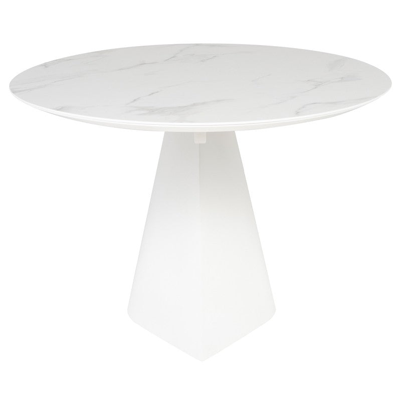 Oblo Dining Table (White Ceramic Top)