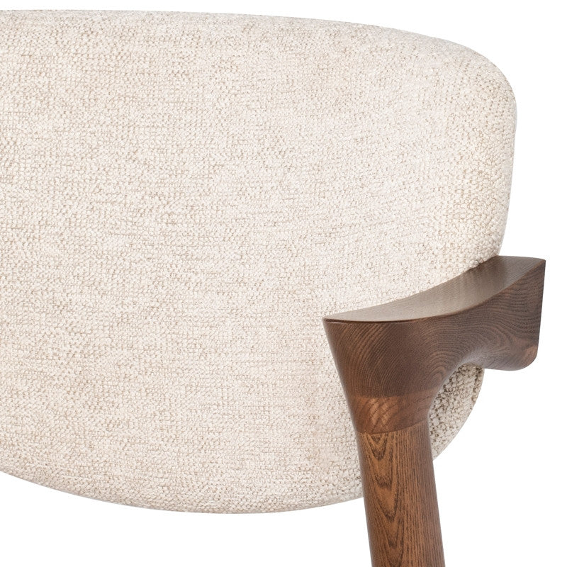 Kalli Boucle Dining Chair (Walnut Ash Frame)