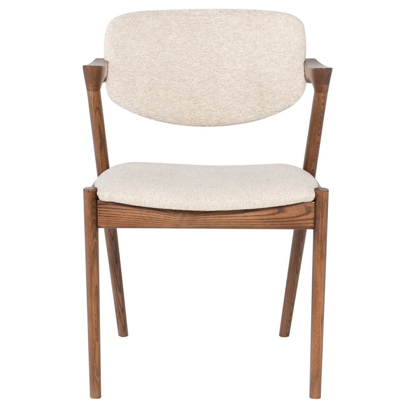Kalli Boucle Dining Chair (Walnut Ash Frame)